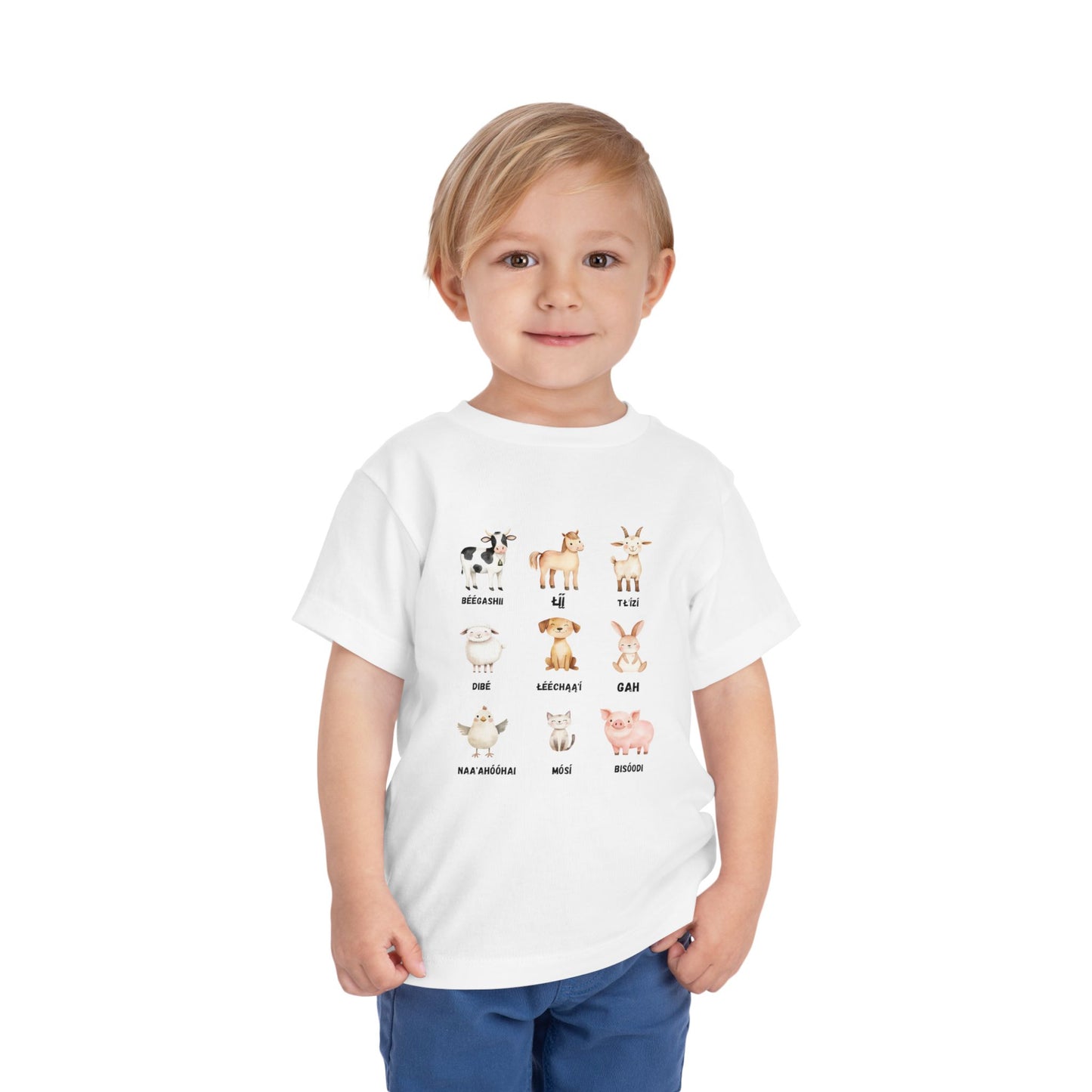 Cute Animal Alphabet Toddler Tee, Kids Animal Print T-Shirt, Toddler Gift, Nursery Decor, Farm Dress-Up