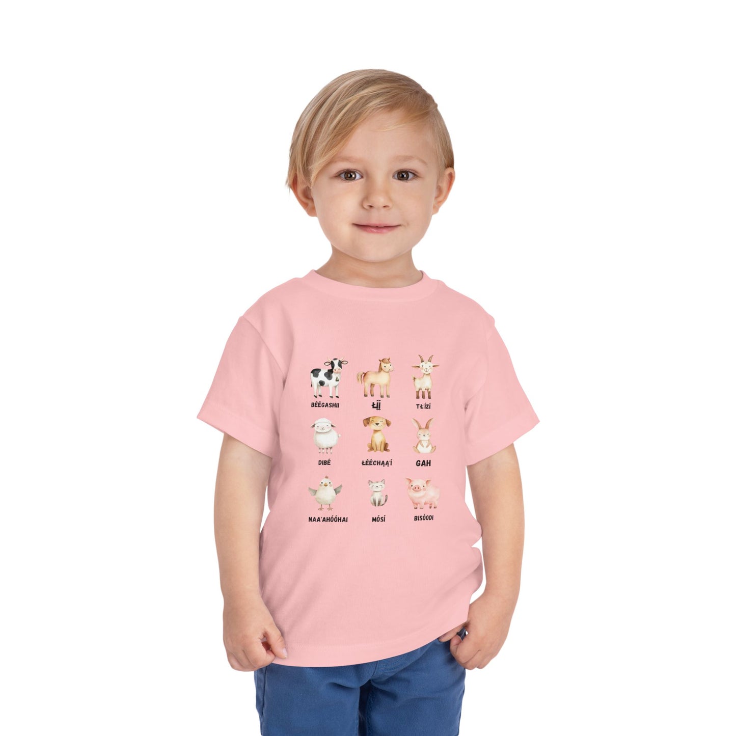 Cute Animal Alphabet Toddler Tee, Kids Animal Print T-Shirt, Toddler Gift, Nursery Decor, Farm Dress-Up
