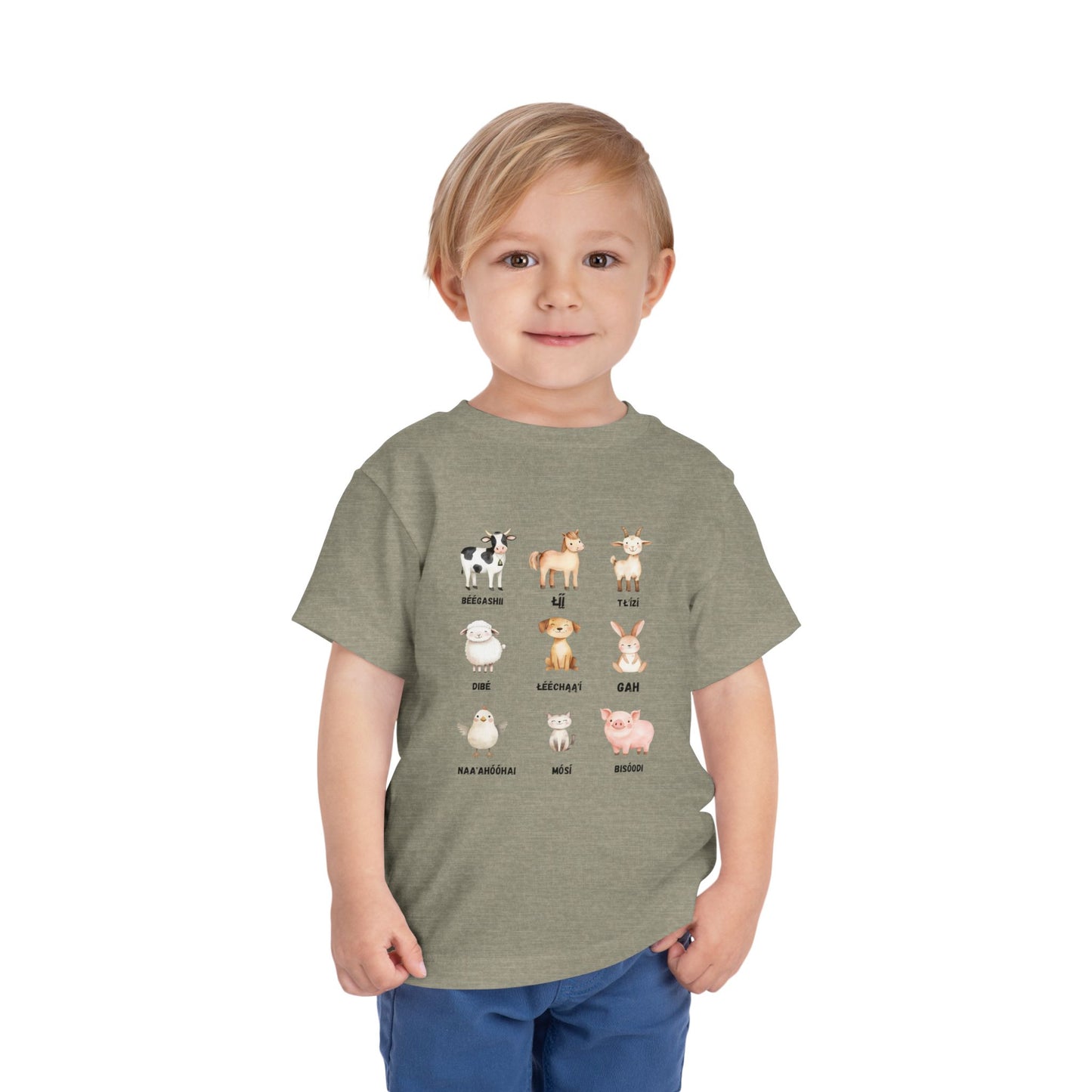 Cute Animal Alphabet Toddler Tee, Kids Animal Print T-Shirt, Toddler Gift, Nursery Decor, Farm Dress-Up