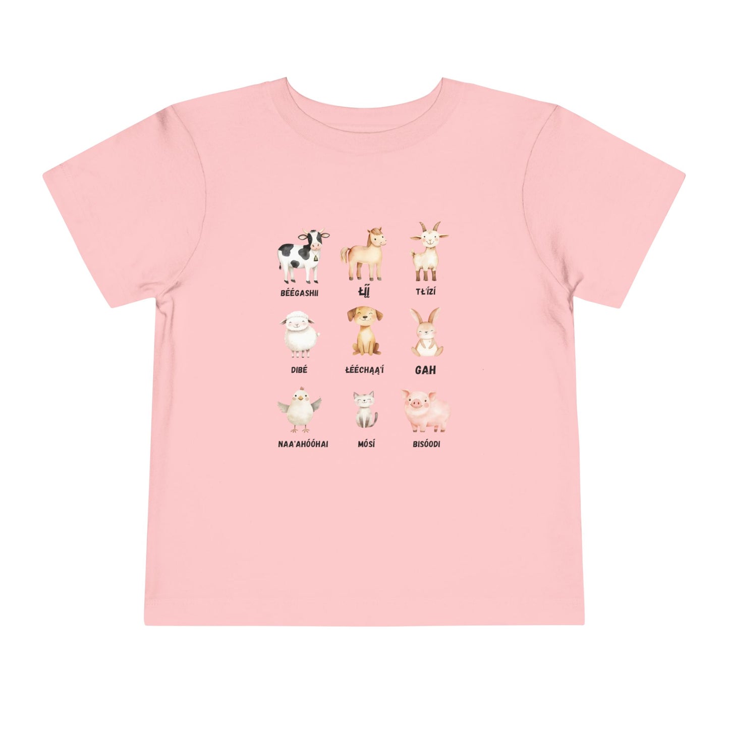 Cute Animal Alphabet Toddler Tee, Kids Animal Print T-Shirt, Toddler Gift, Nursery Decor, Farm Dress-Up