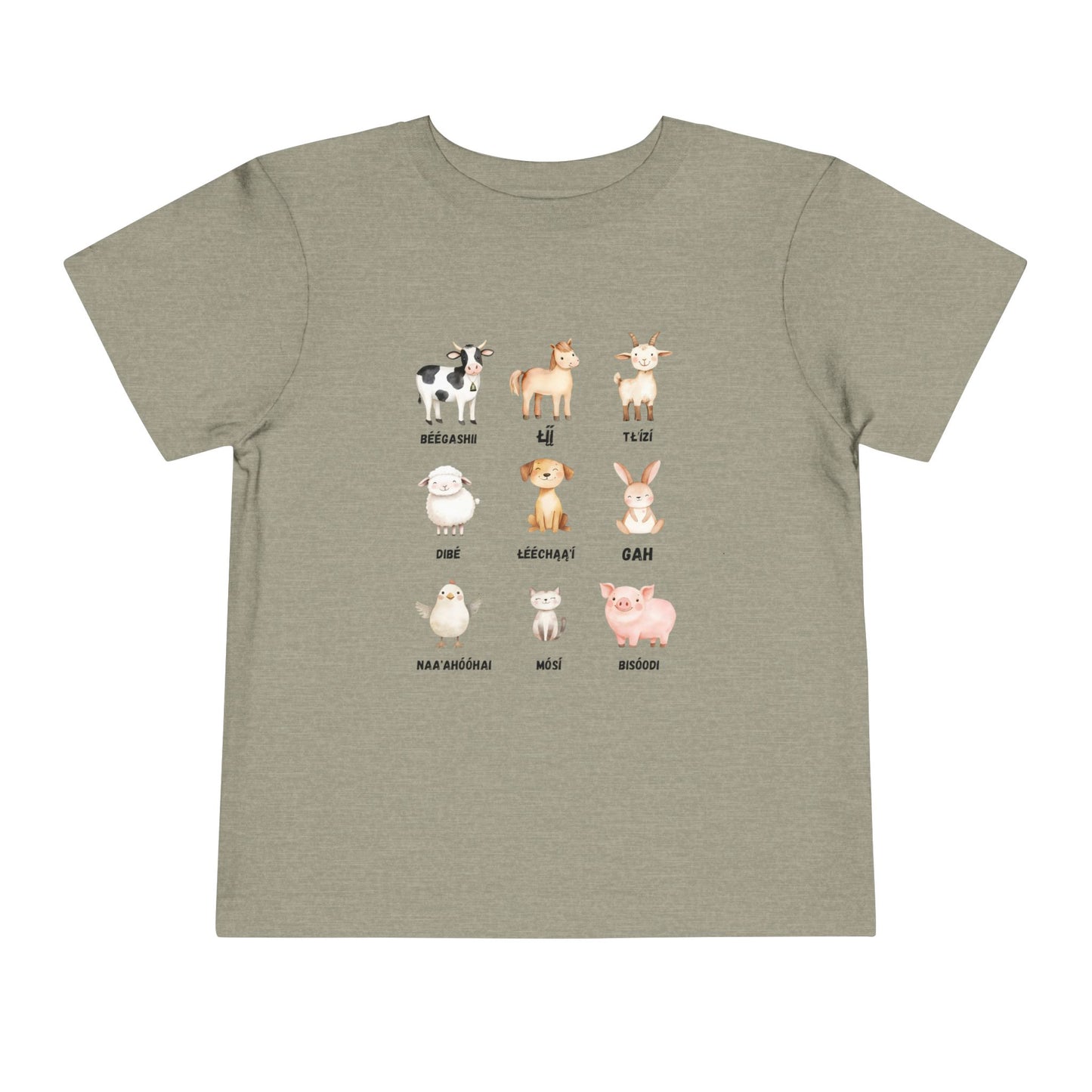 Cute Animal Alphabet Toddler Tee, Kids Animal Print T-Shirt, Toddler Gift, Nursery Decor, Farm Dress-Up