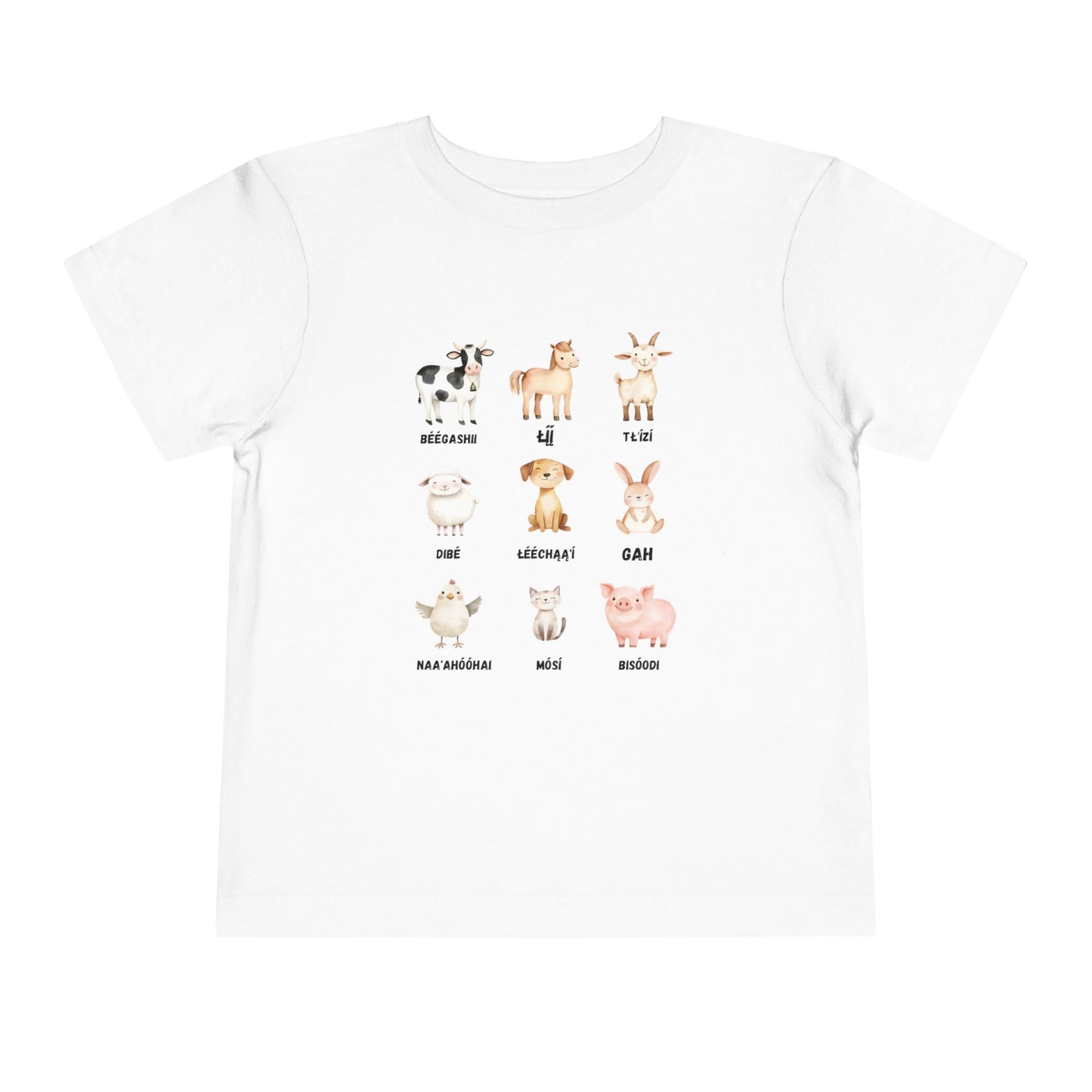 Cute Animal Alphabet Toddler Tee, Kids Animal Print T-Shirt, Toddler Gift, Nursery Decor, Farm Dress-Up