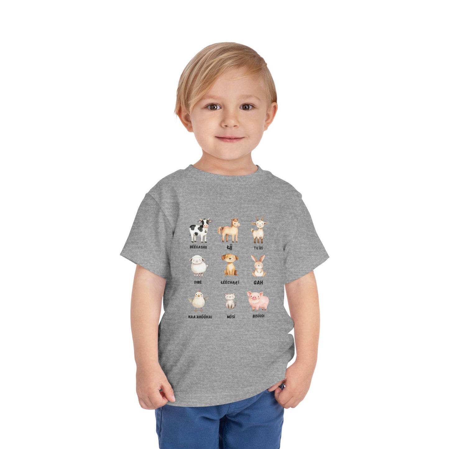 Cute Animal Alphabet Toddler Tee, Kids Animal Print T-Shirt, Toddler Gift, Nursery Decor, Farm Dress-Up