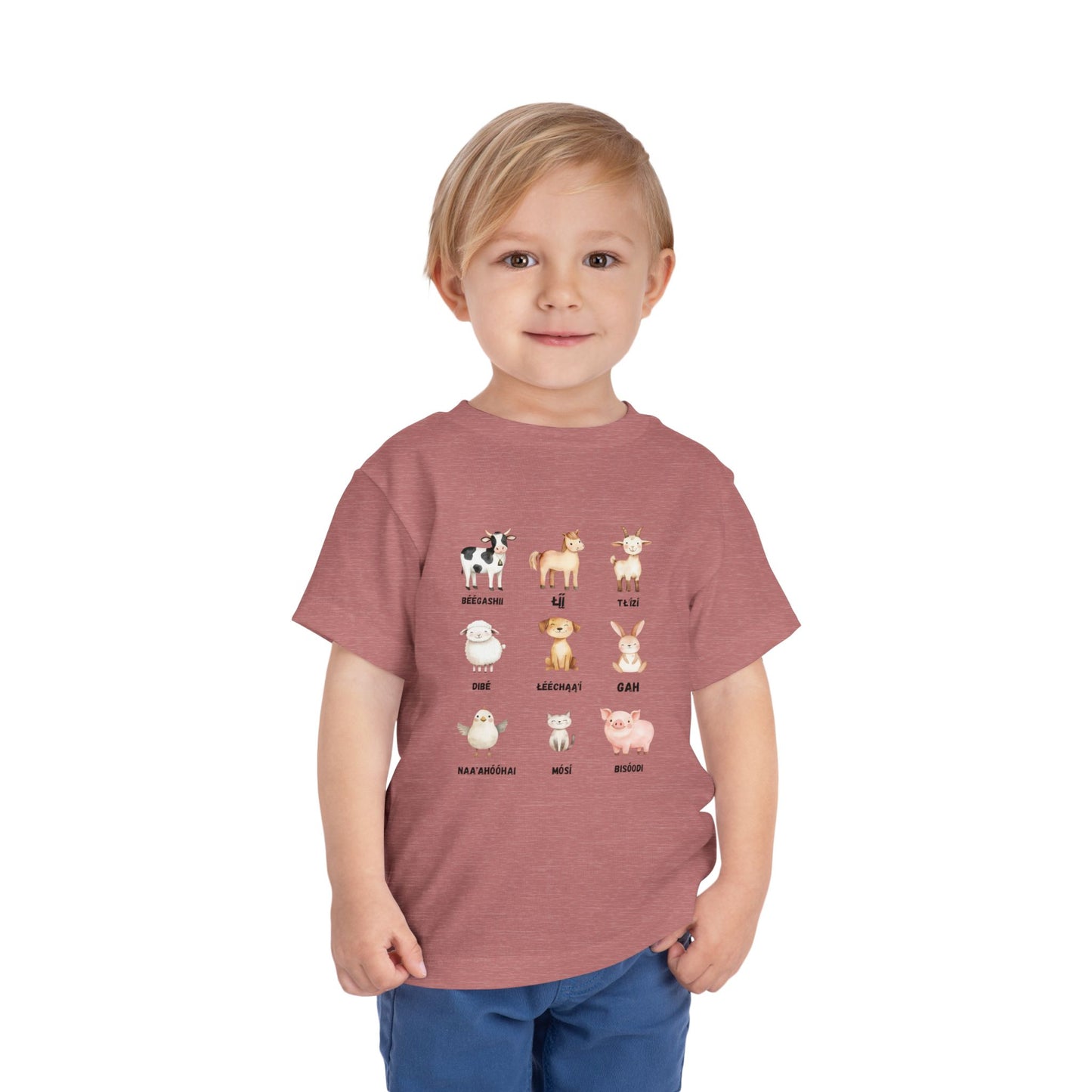 Cute Animal Alphabet Toddler Tee, Kids Animal Print T-Shirt, Toddler Gift, Nursery Decor, Farm Dress-Up