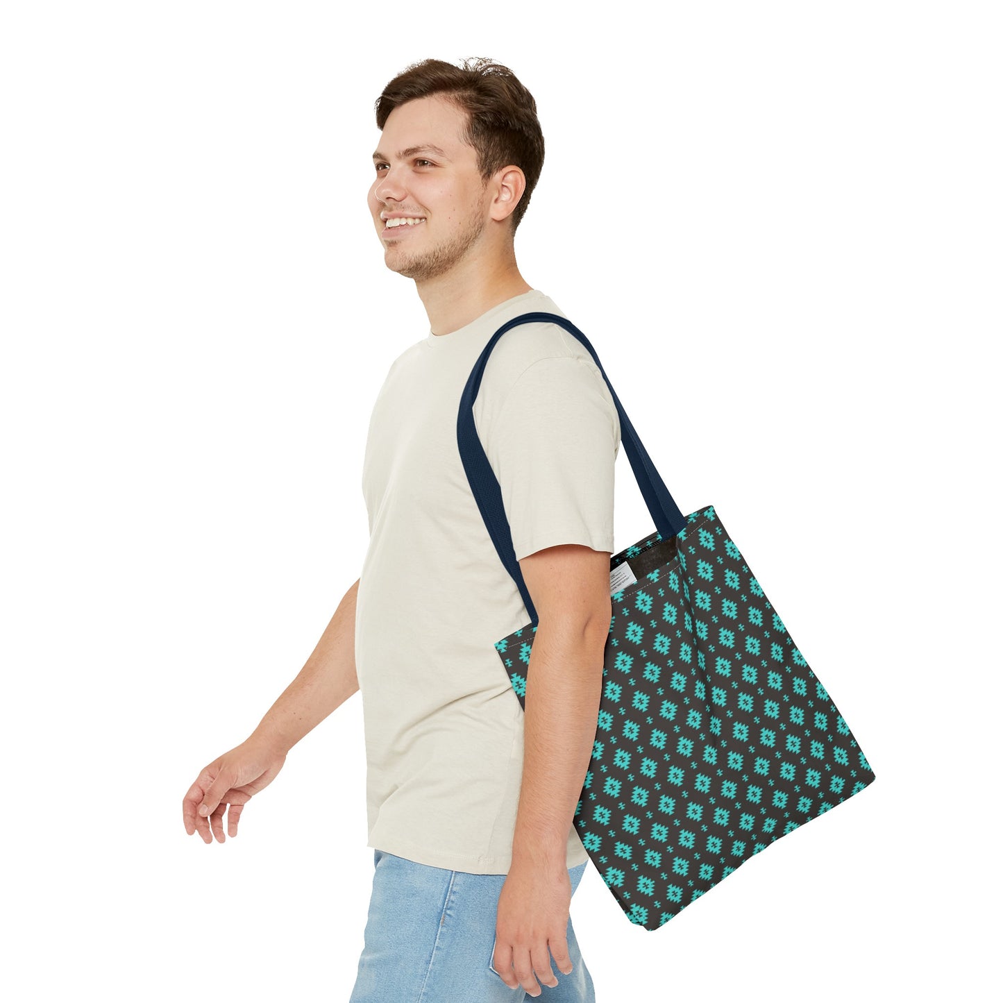 Turquoise Design Tote Bag