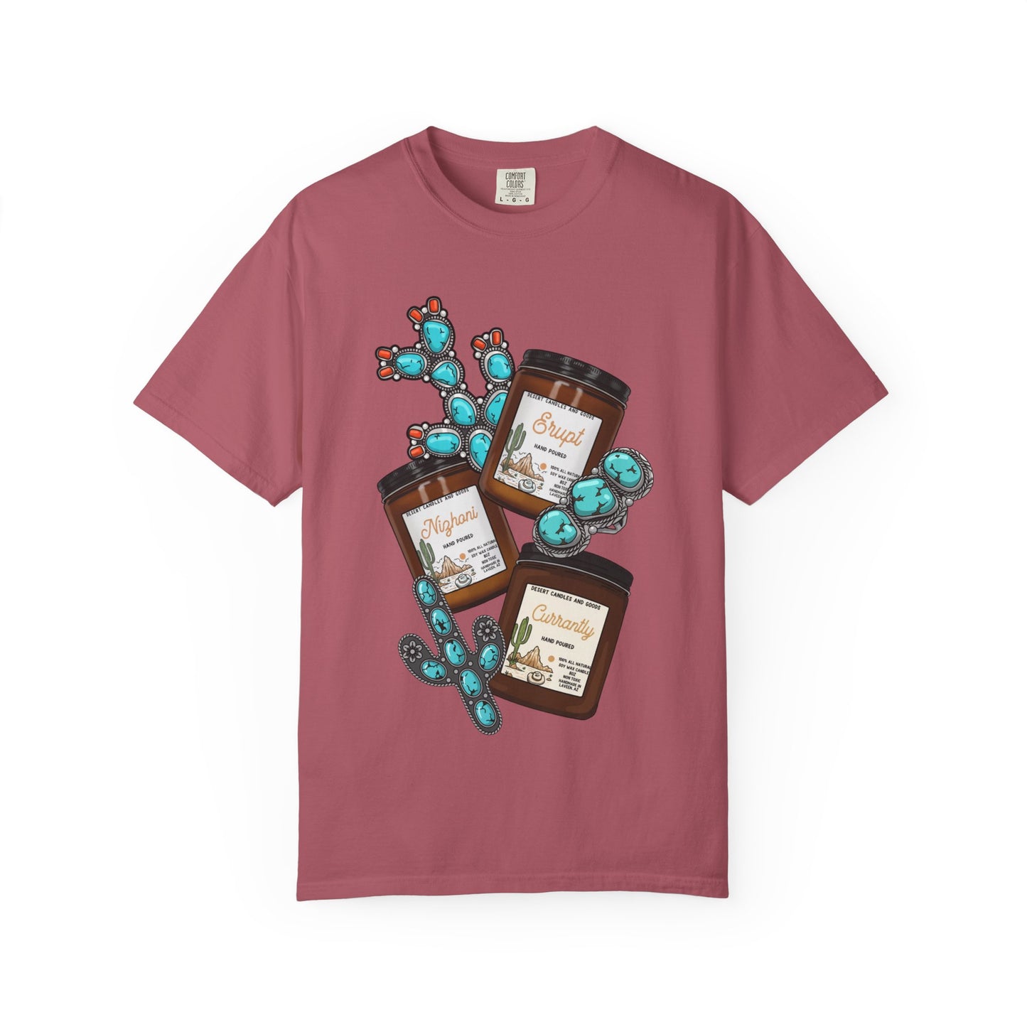 Unisex T-Shirt Candle Turquoise Design