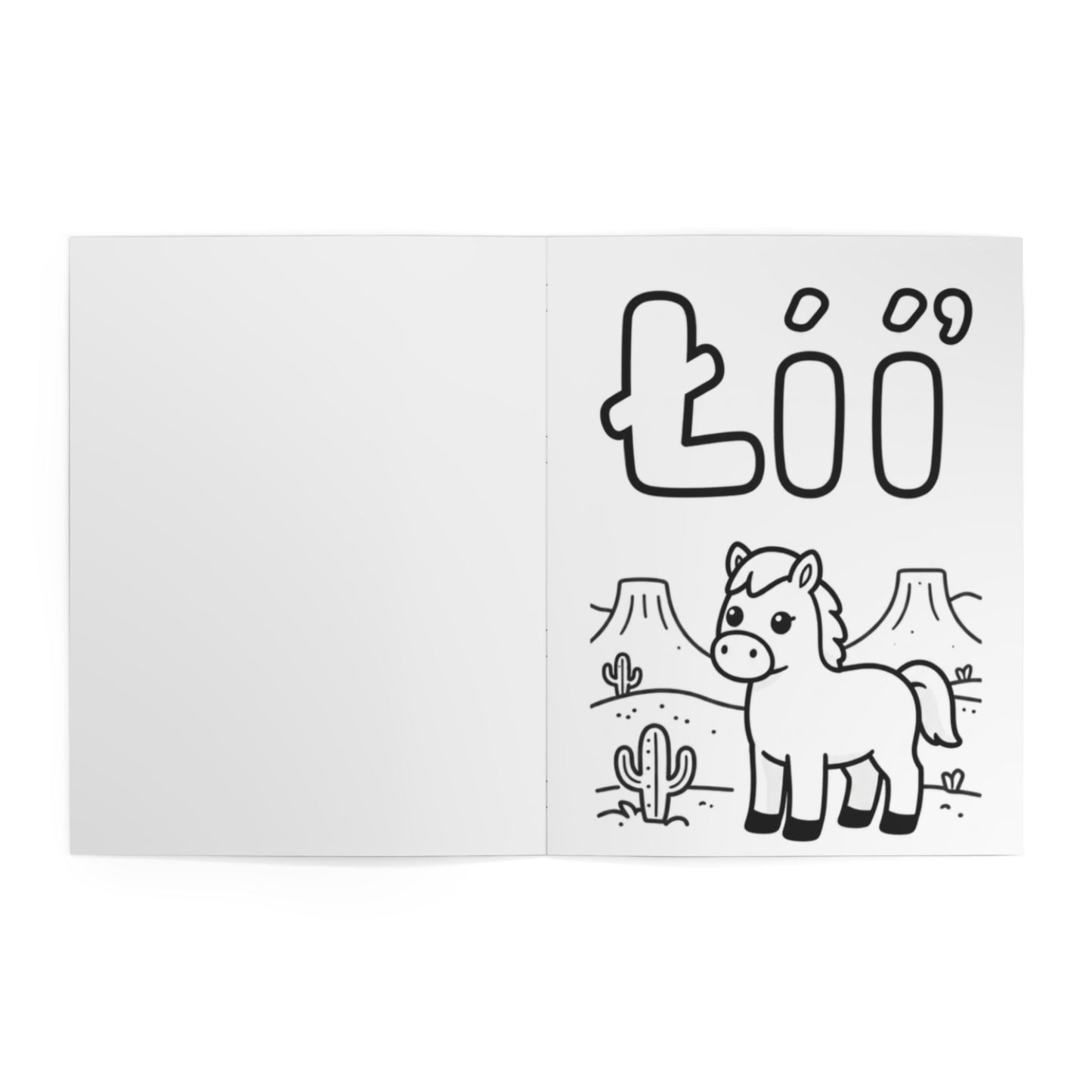 Animals Coloring Book — Diné (Navajo) Language Volume 1