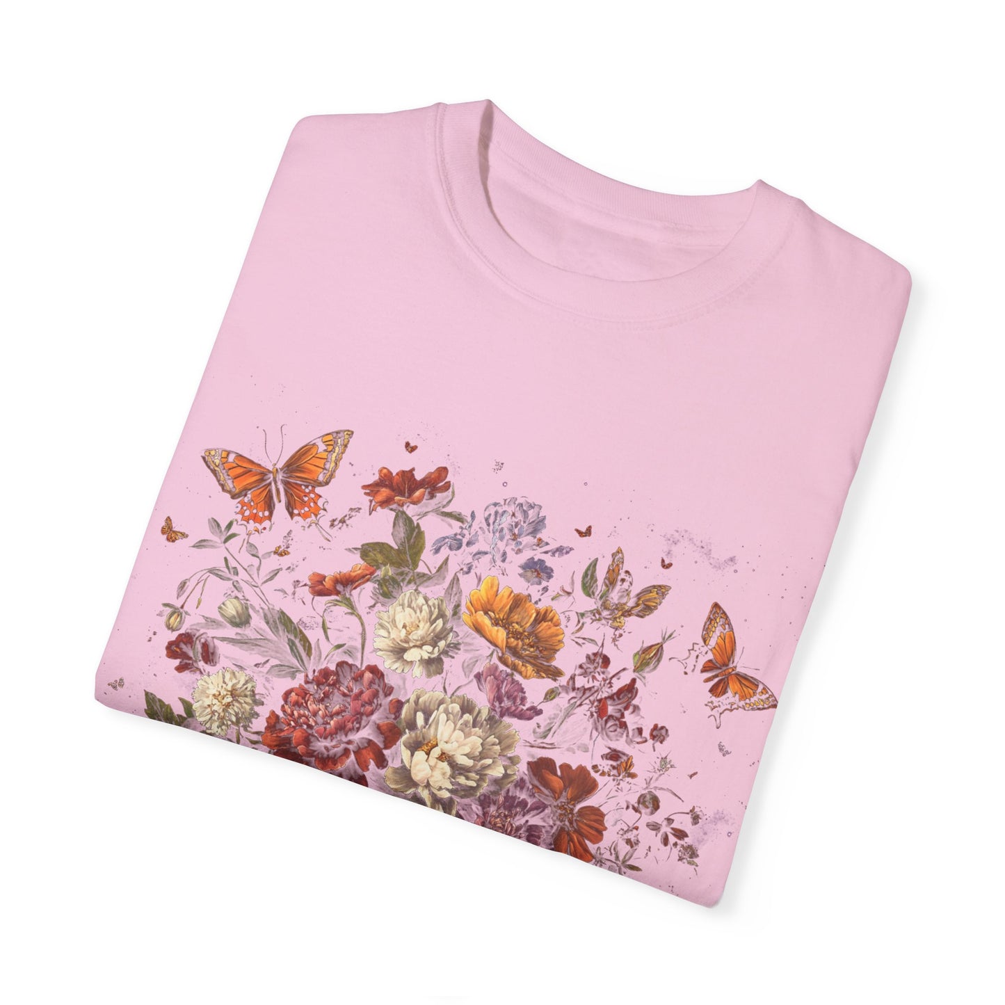 Butterfly and flower tee