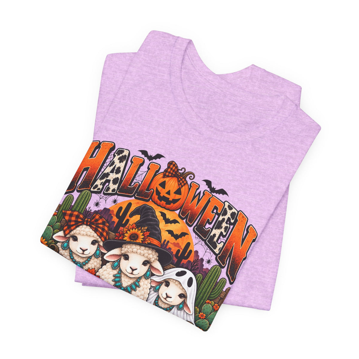 Halloween Desert Candles Tee — Cute Sheep Pumpkin Graphic T-Shirt