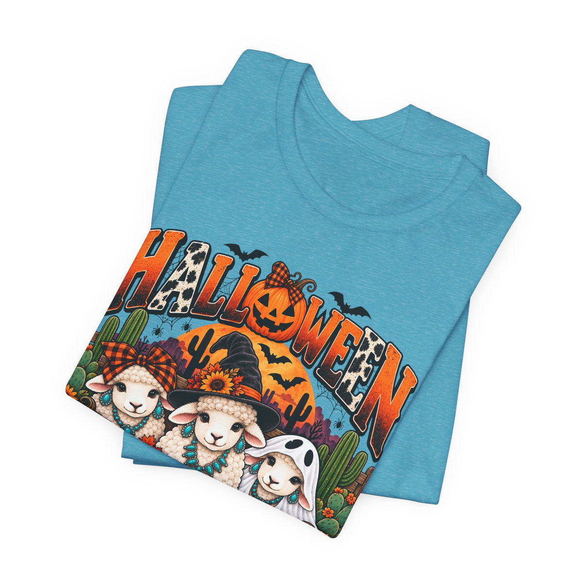 Halloween Desert Candles Tee — Cute Sheep Pumpkin Graphic T-Shirt