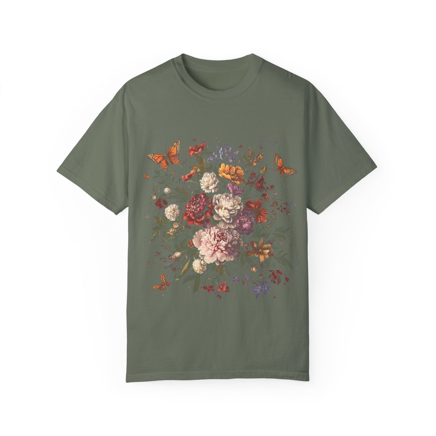 Butterfly and flower tee