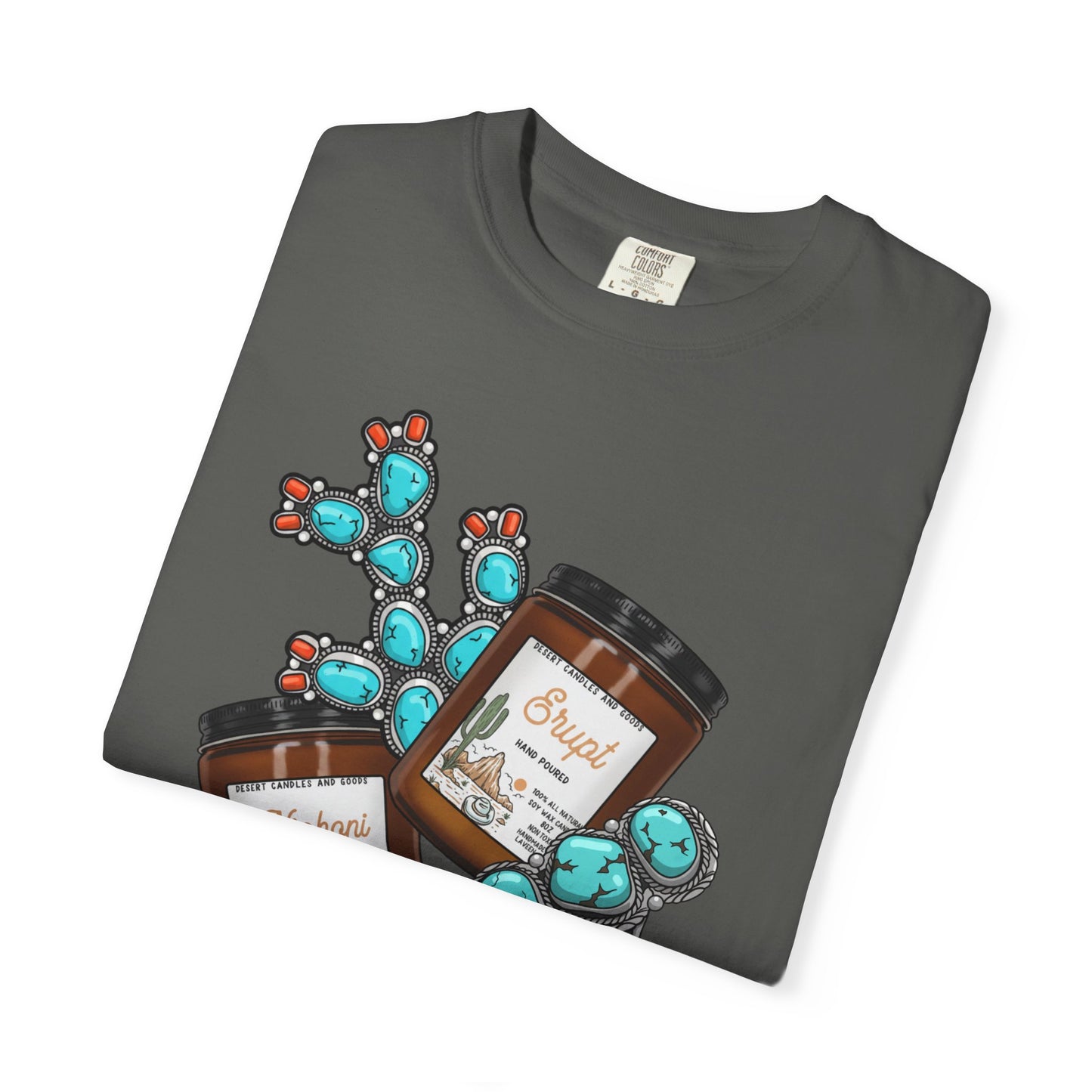Unisex T-Shirt Candle Turquoise Design