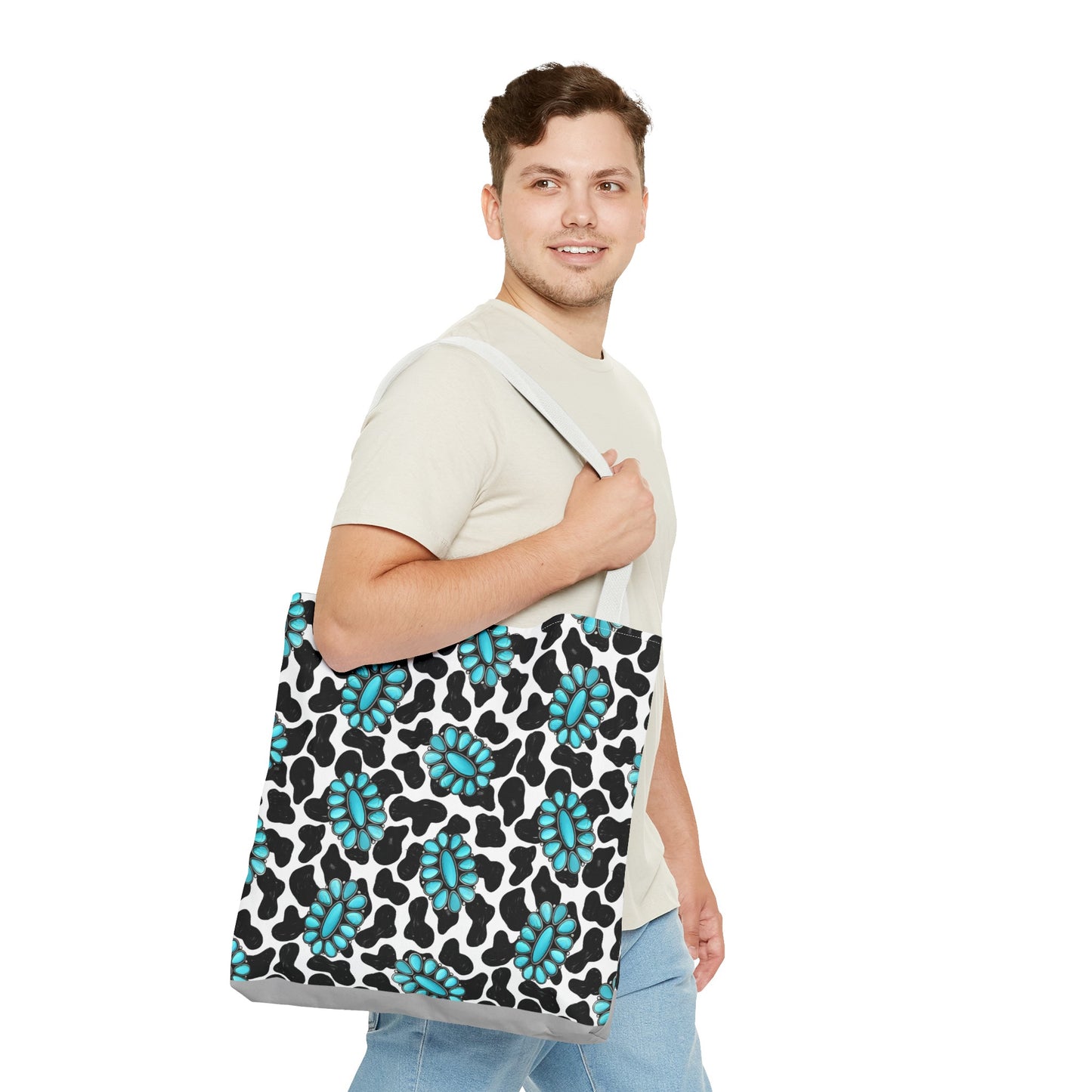 Turquoise Love Tote Bag