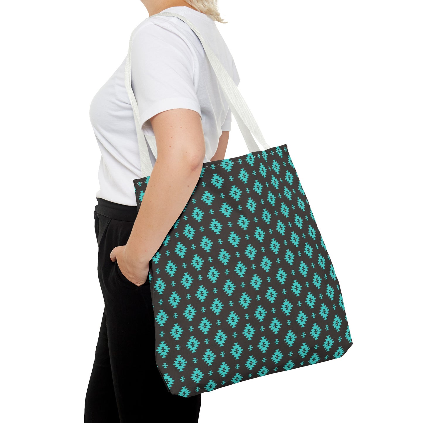 Turquoise Design Tote Bag