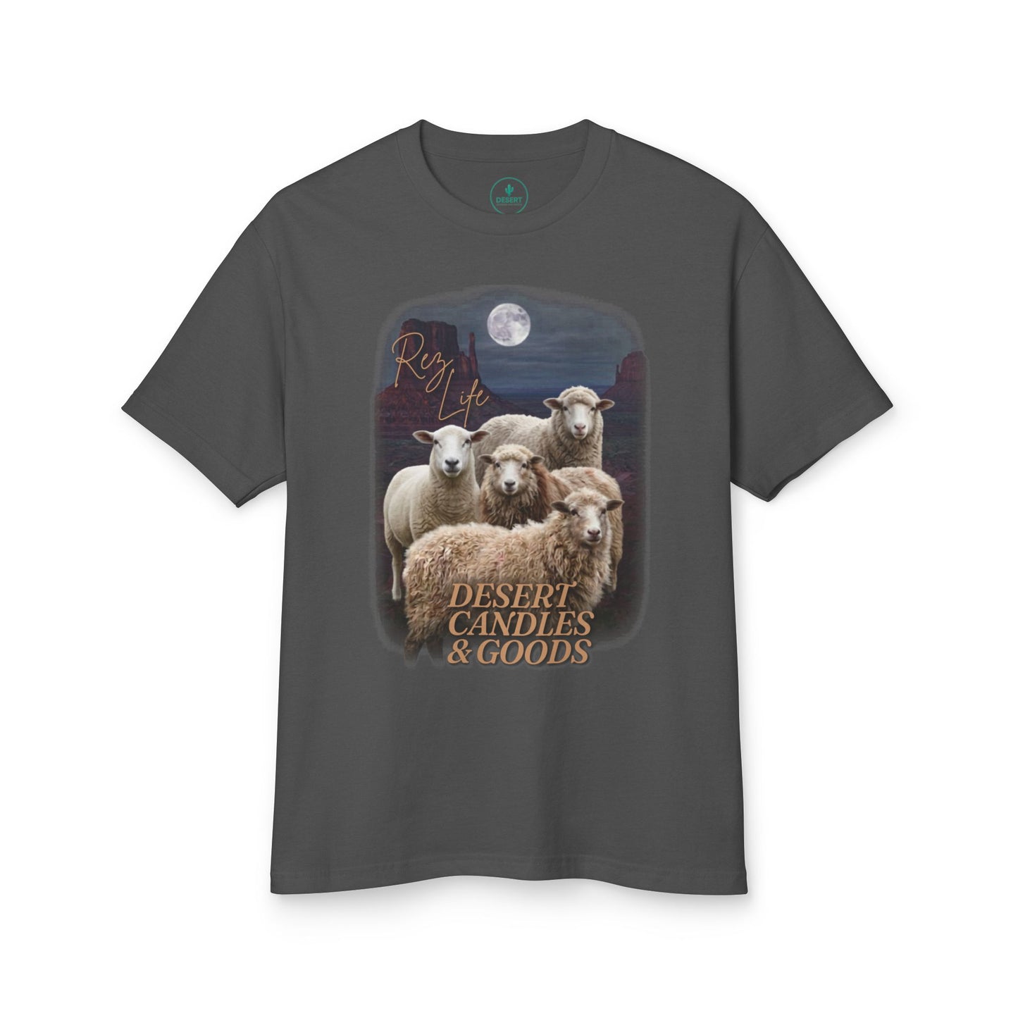 Rez Life Sheep Graphic Tee — Desert Candles & Goods Vintage Farm Scene