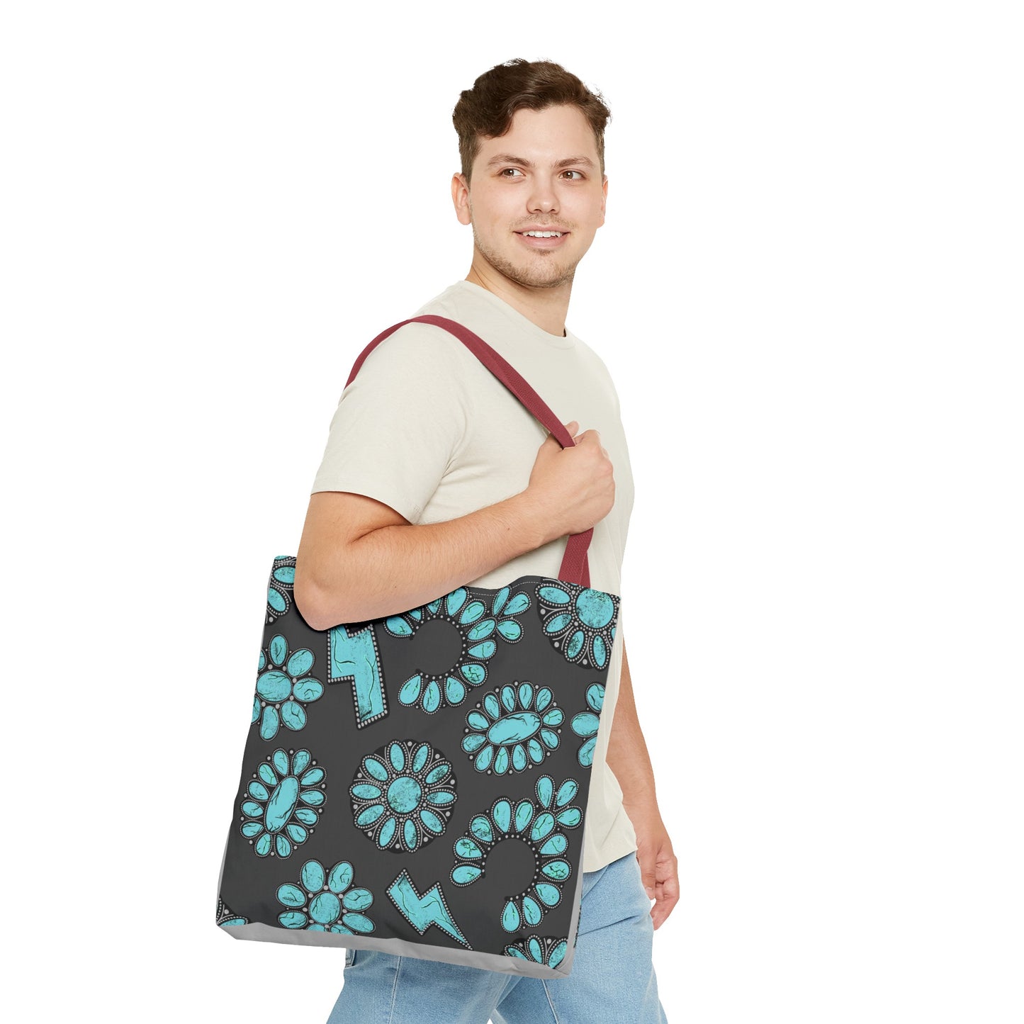 Turquoise Junkie Tote Bag