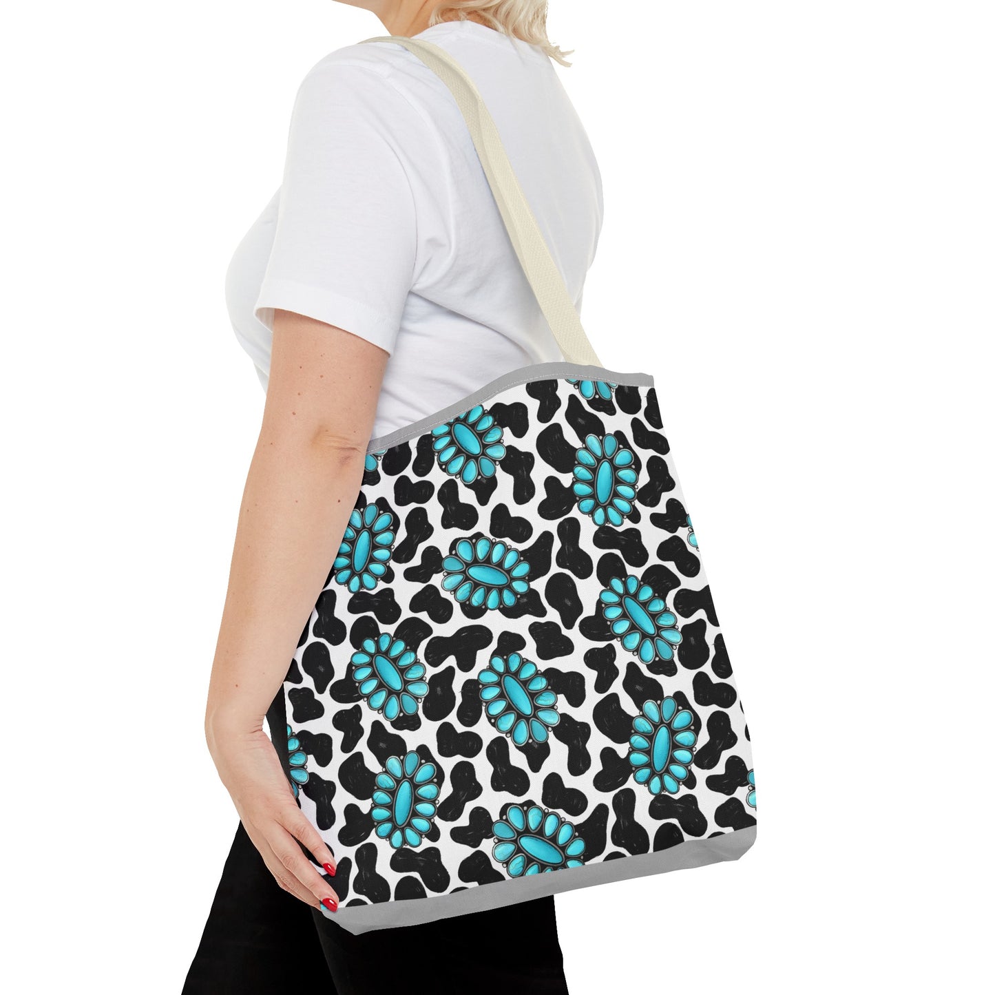 Turquoise Love Tote Bag