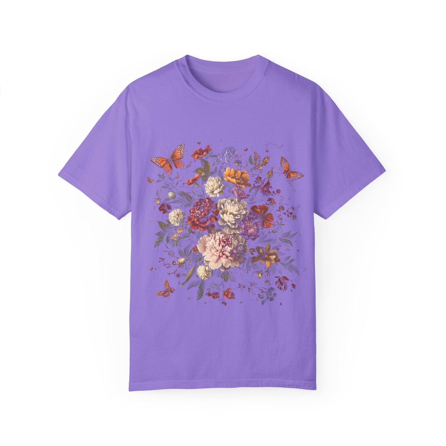 Butterfly and flower tee