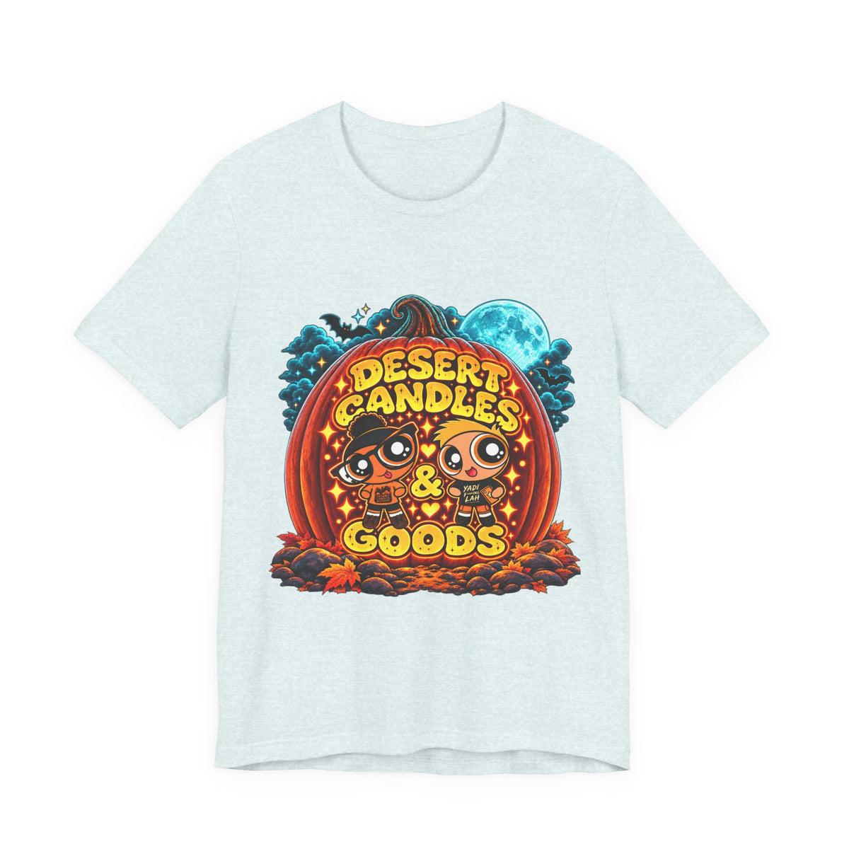 Desert Candles & Goods Tee — Cute Halloween Pumpkin Shop Graphic T-Shirt