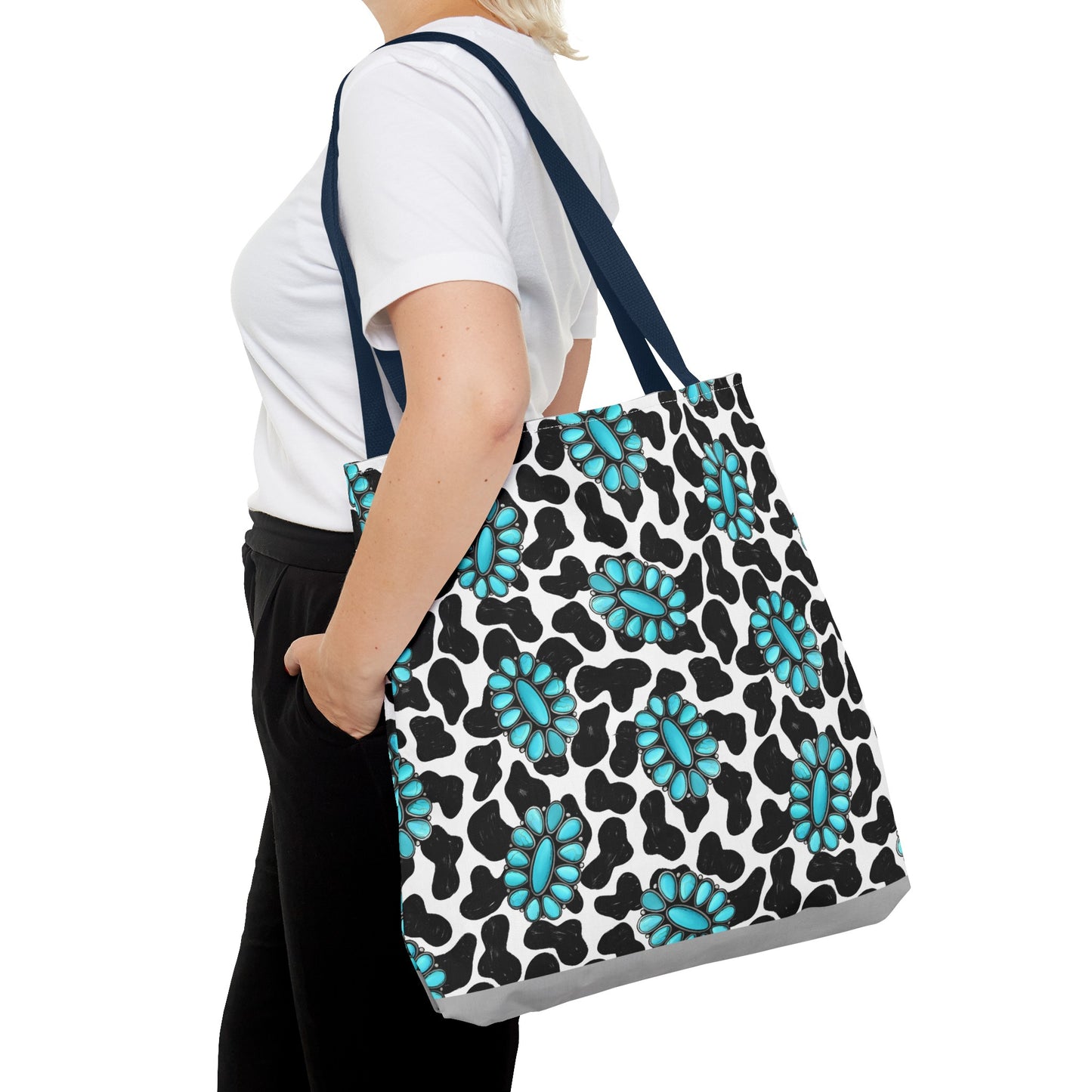 Turquoise Love Tote Bag