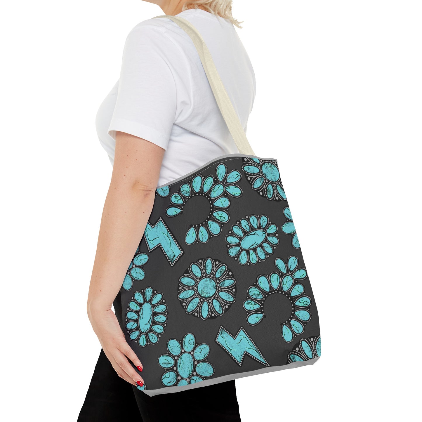 Turquoise Junkie Tote Bag