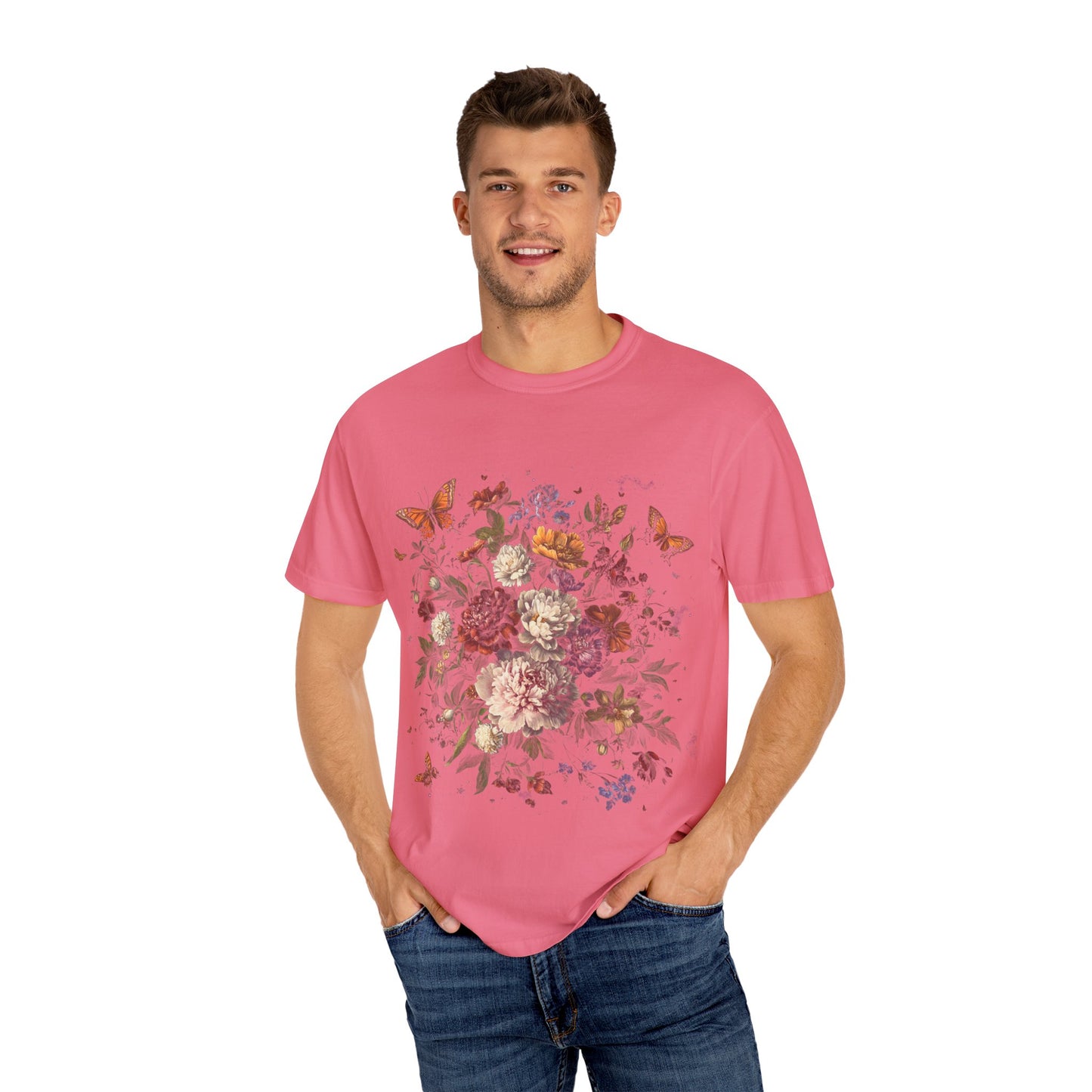 Butterfly and flower tee