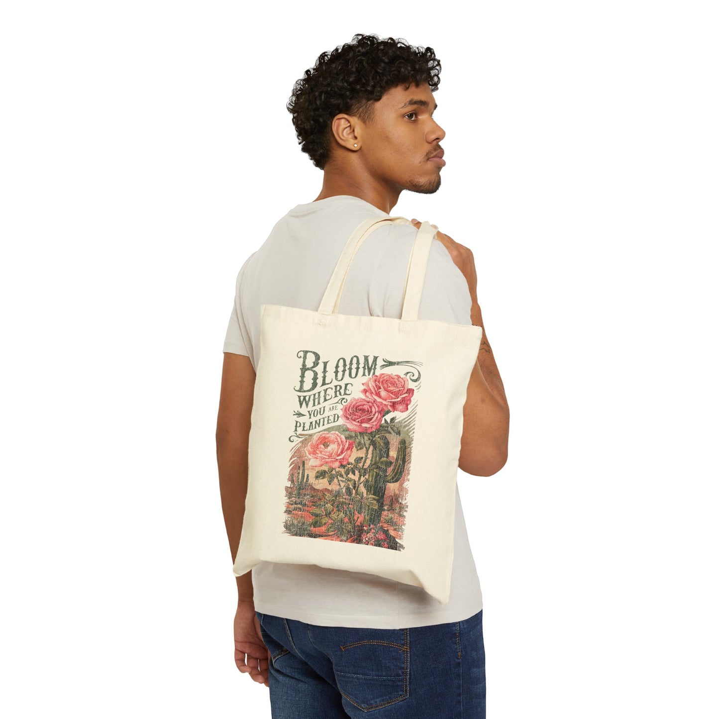 Desert RoseCotton Canvas Tote Bag