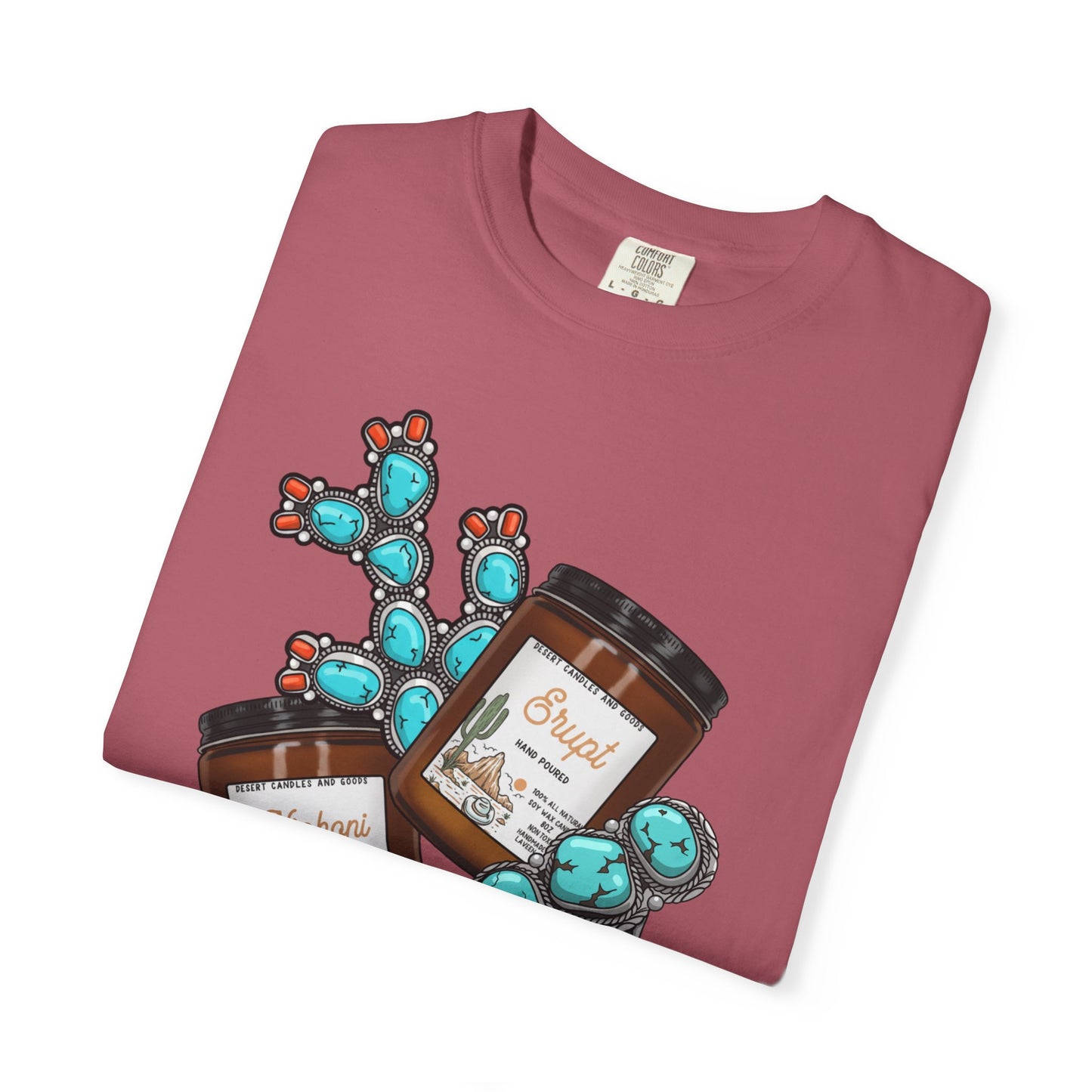 Unisex T-Shirt Candle Turquoise Design