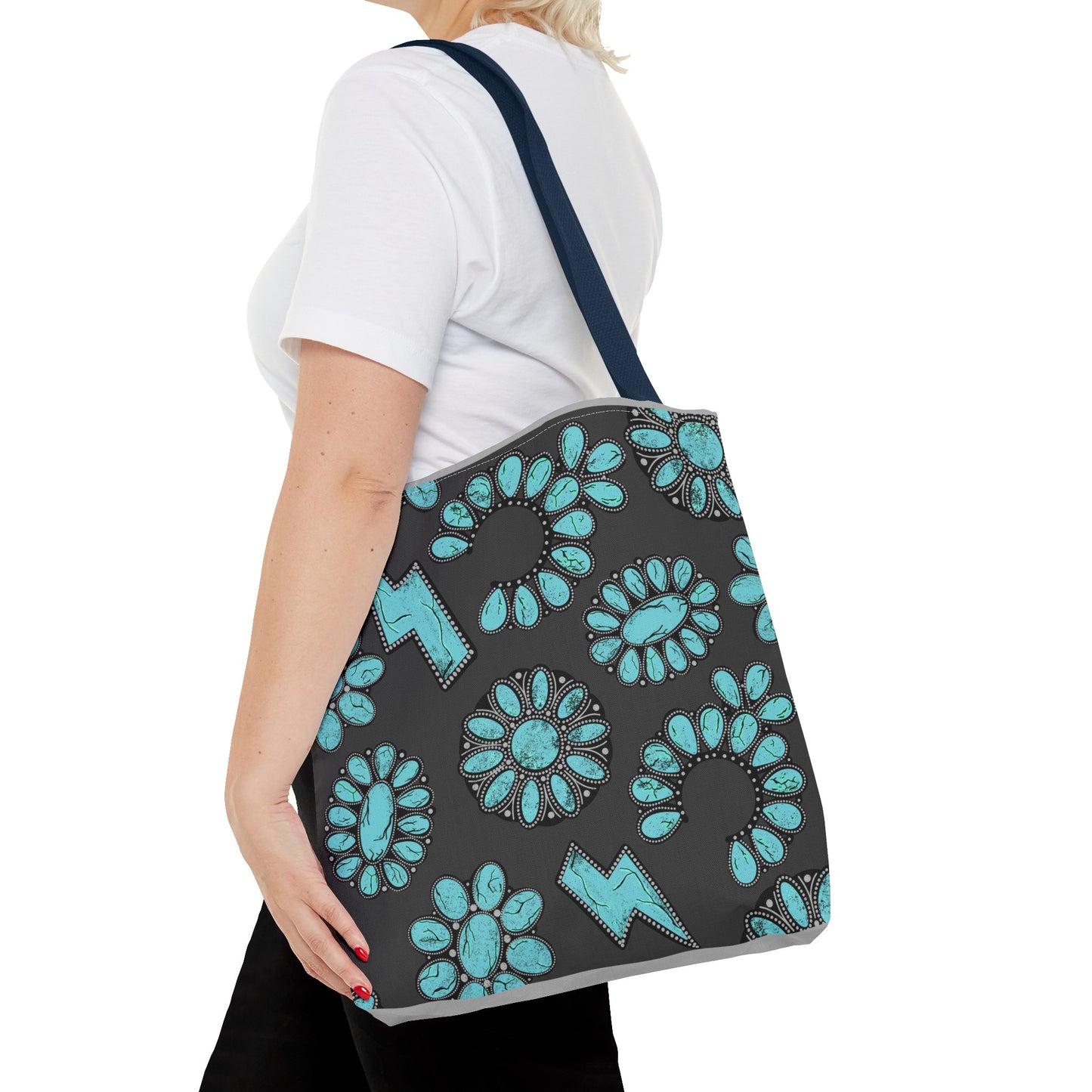 Turquoise Junkie Tote Bag