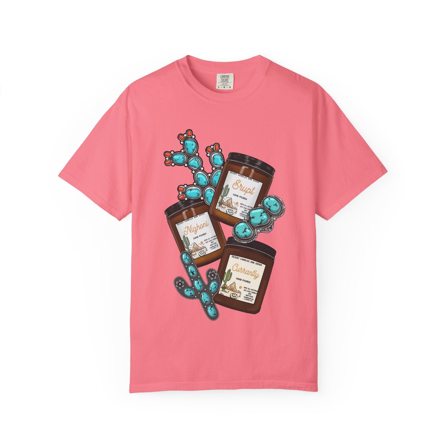 Unisex T-Shirt Candle Turquoise Design