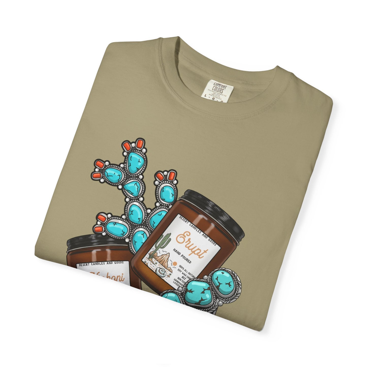 Unisex T-Shirt Candle Turquoise Design