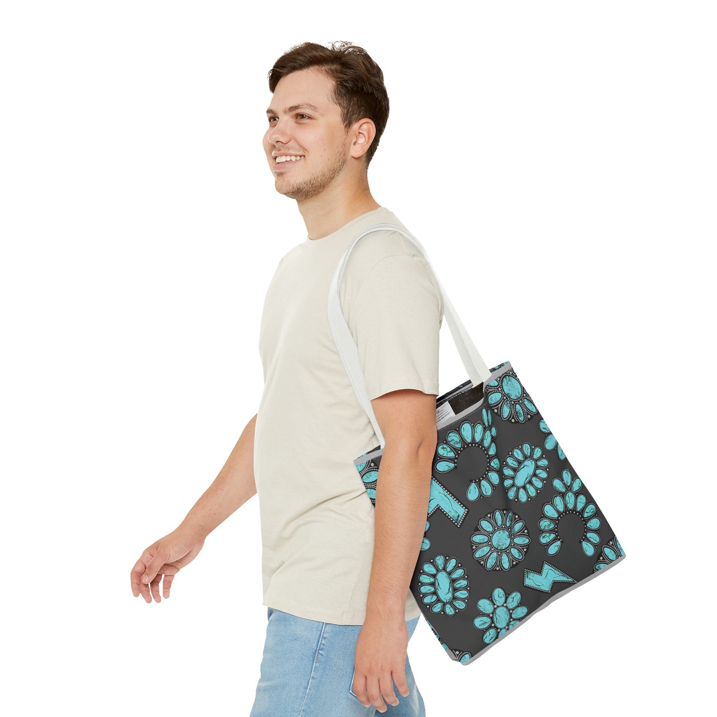 Turquoise Junkie Tote Bag