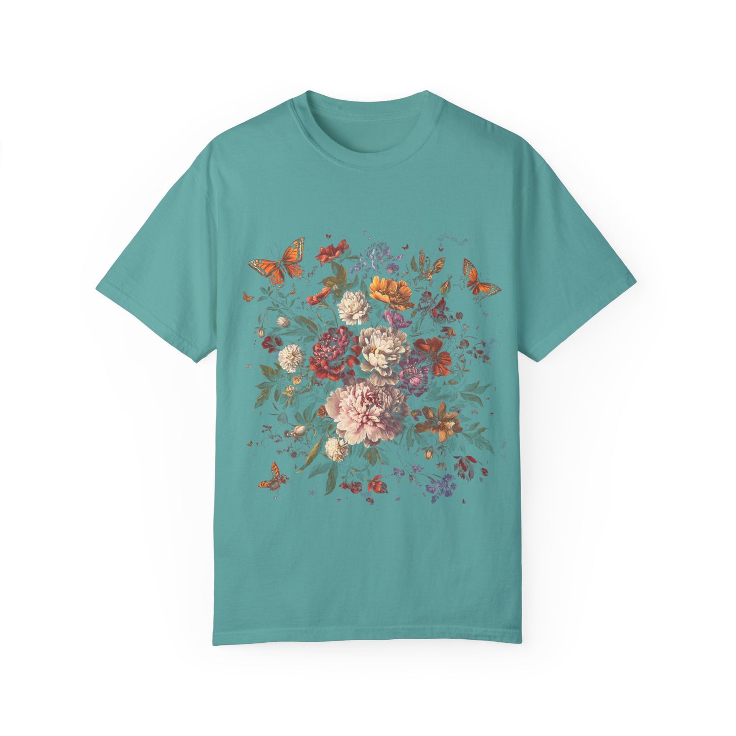 Butterfly and flower tee