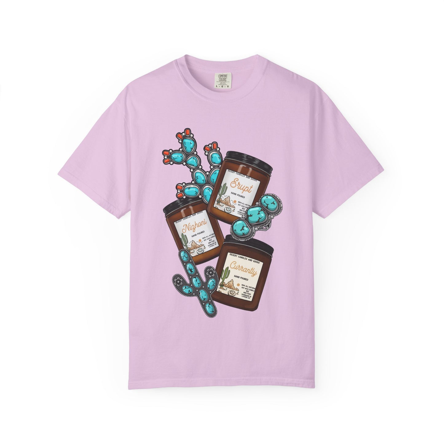 Unisex T-Shirt Candle Turquoise Design