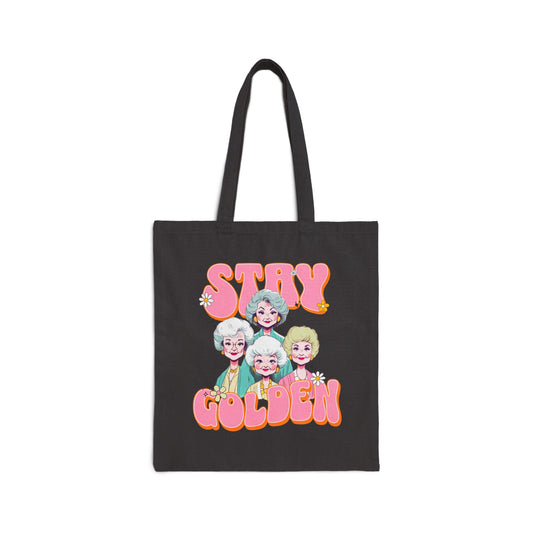 Stay Golden Cotton Canvas Tote Bag