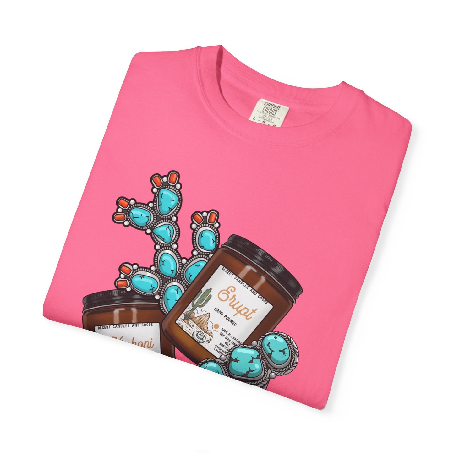 Unisex T-Shirt Candle Turquoise Design