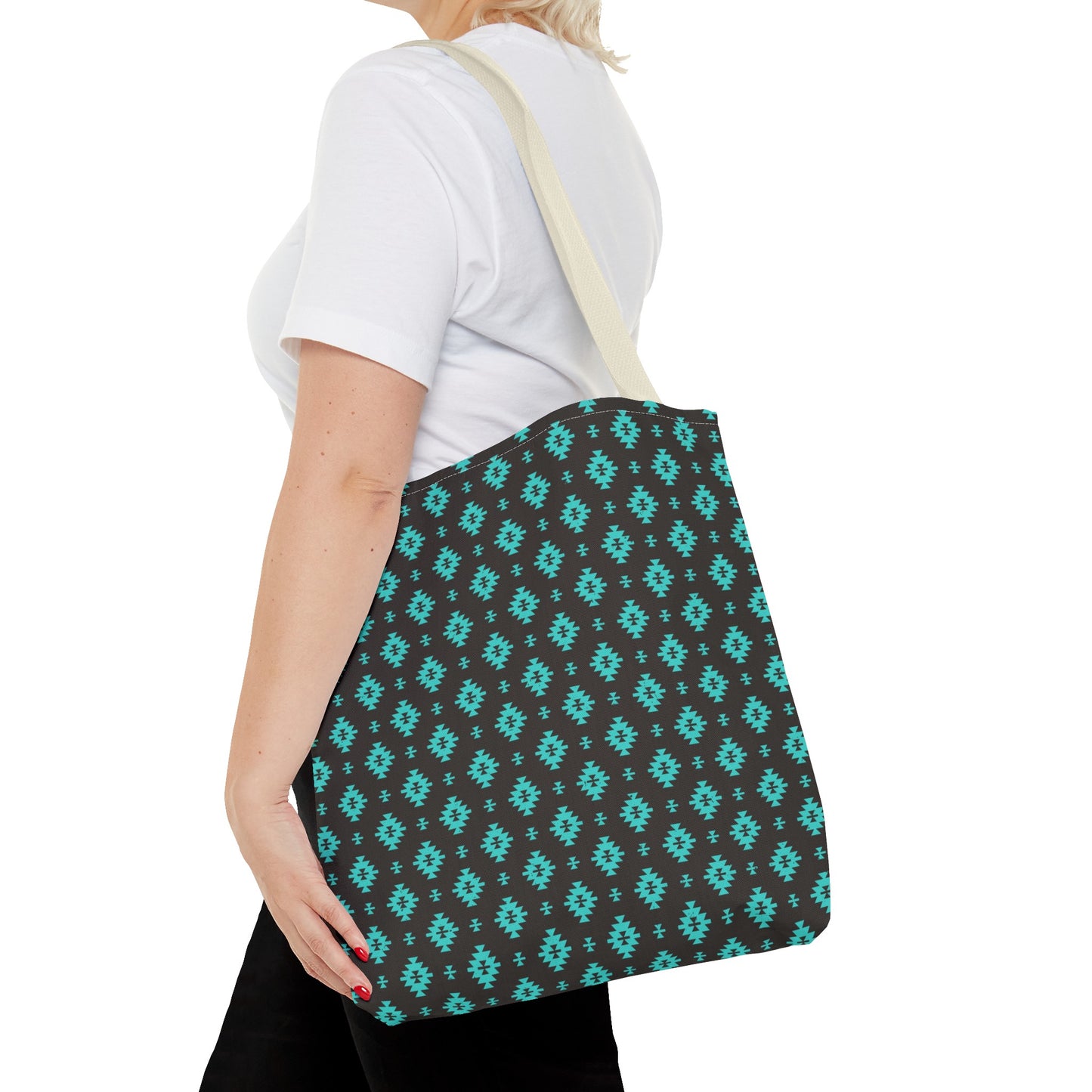 Turquoise Design Tote Bag