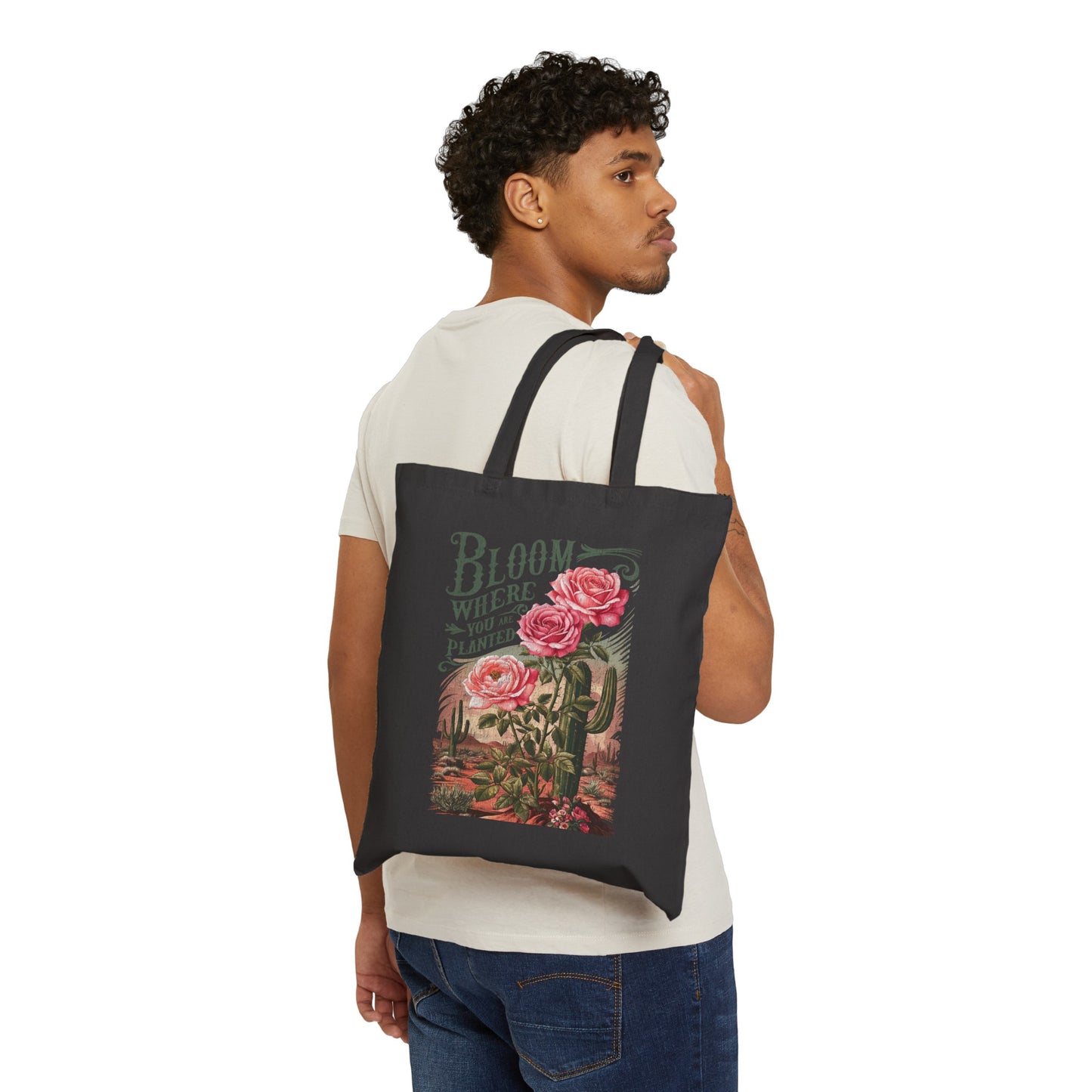 Desert RoseCotton Canvas Tote Bag