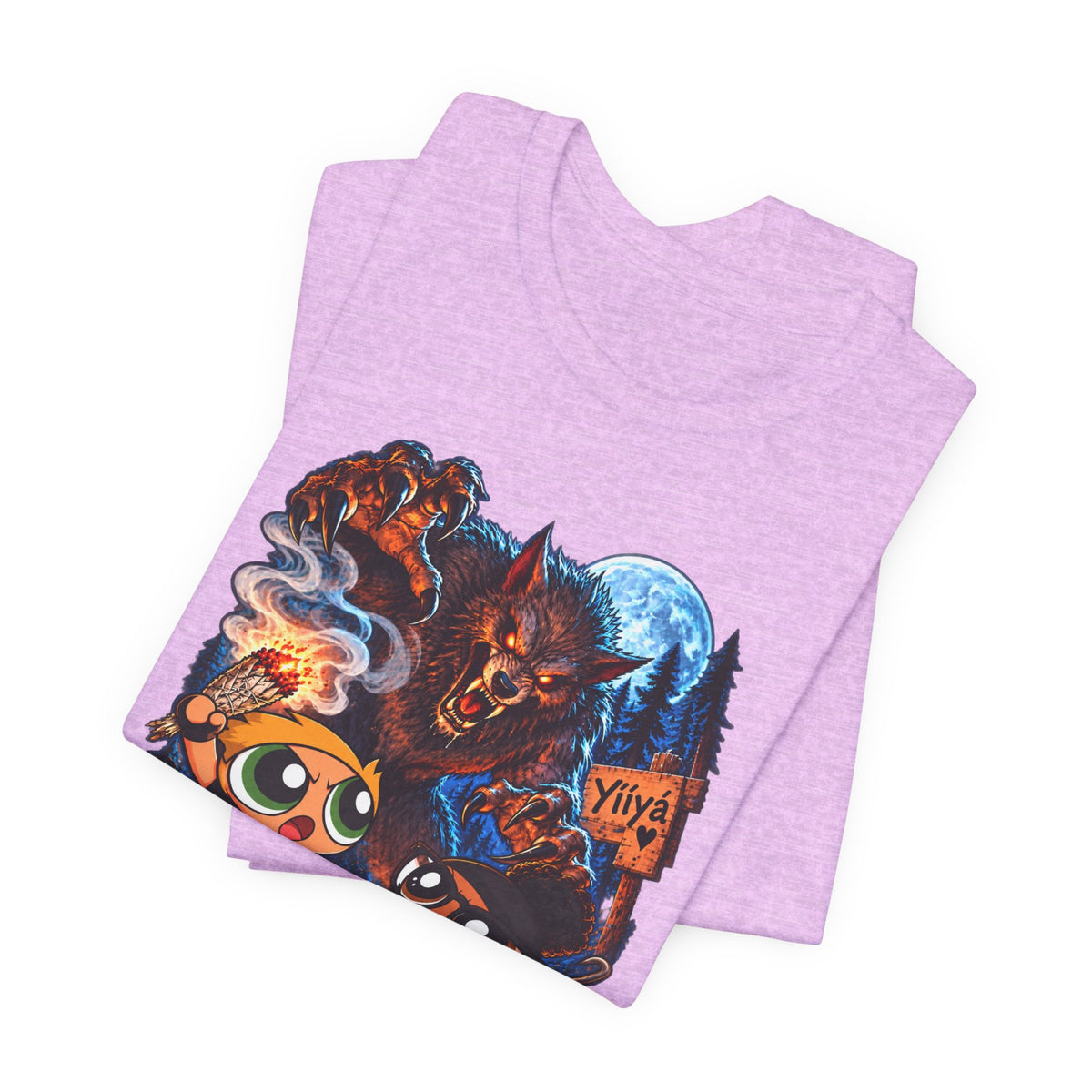 DCG Cartoon Campfire Tee — Cute Night Hike Graphic T-Shirt