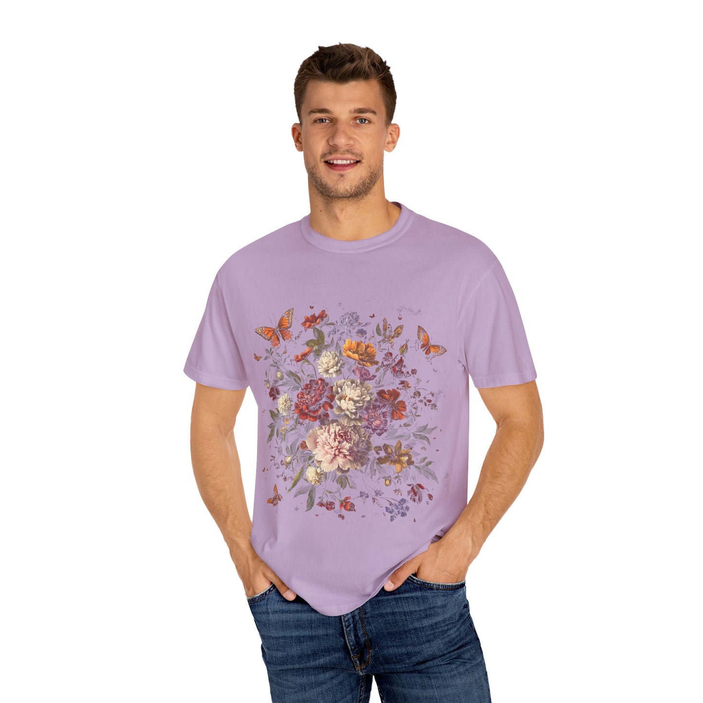 Butterfly and flower tee