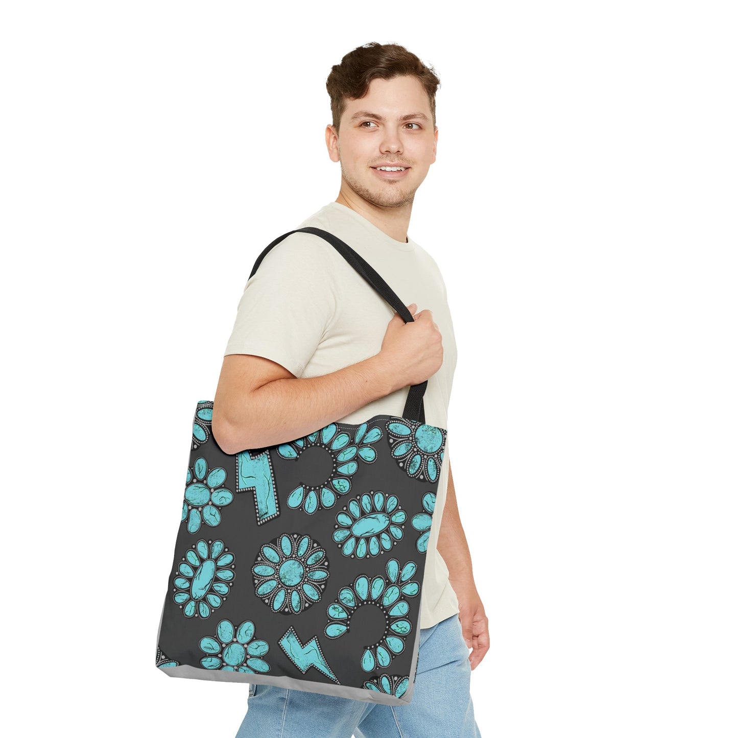 Turquoise Junkie Tote Bag