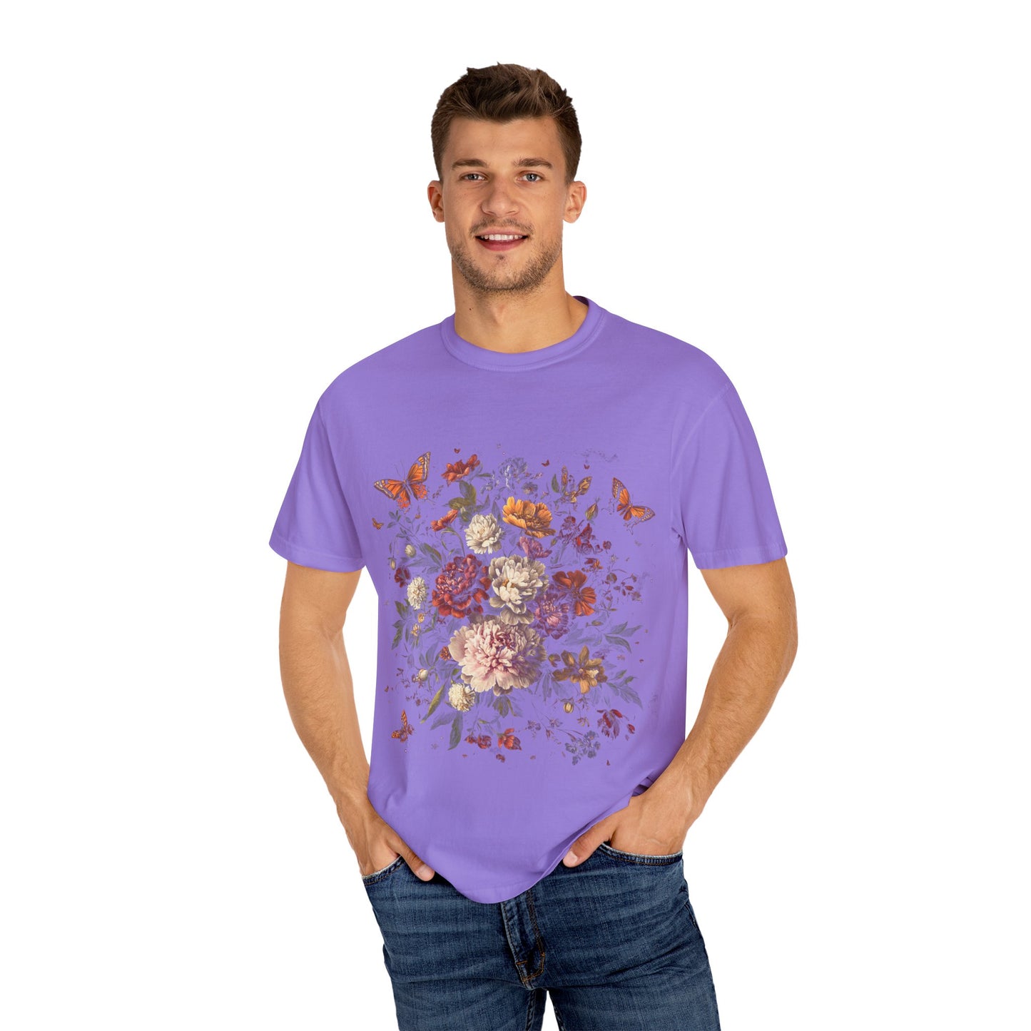 Butterfly and flower tee