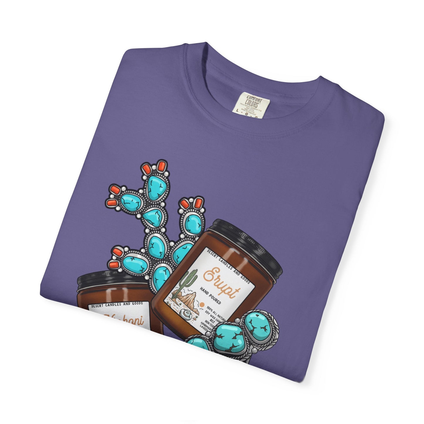 Unisex T-Shirt Candle Turquoise Design