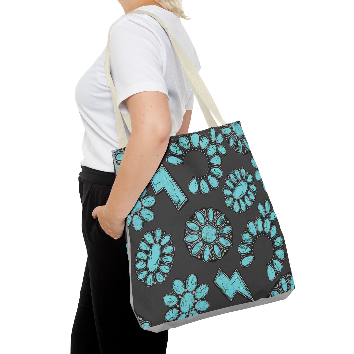 Turquoise Junkie Tote Bag