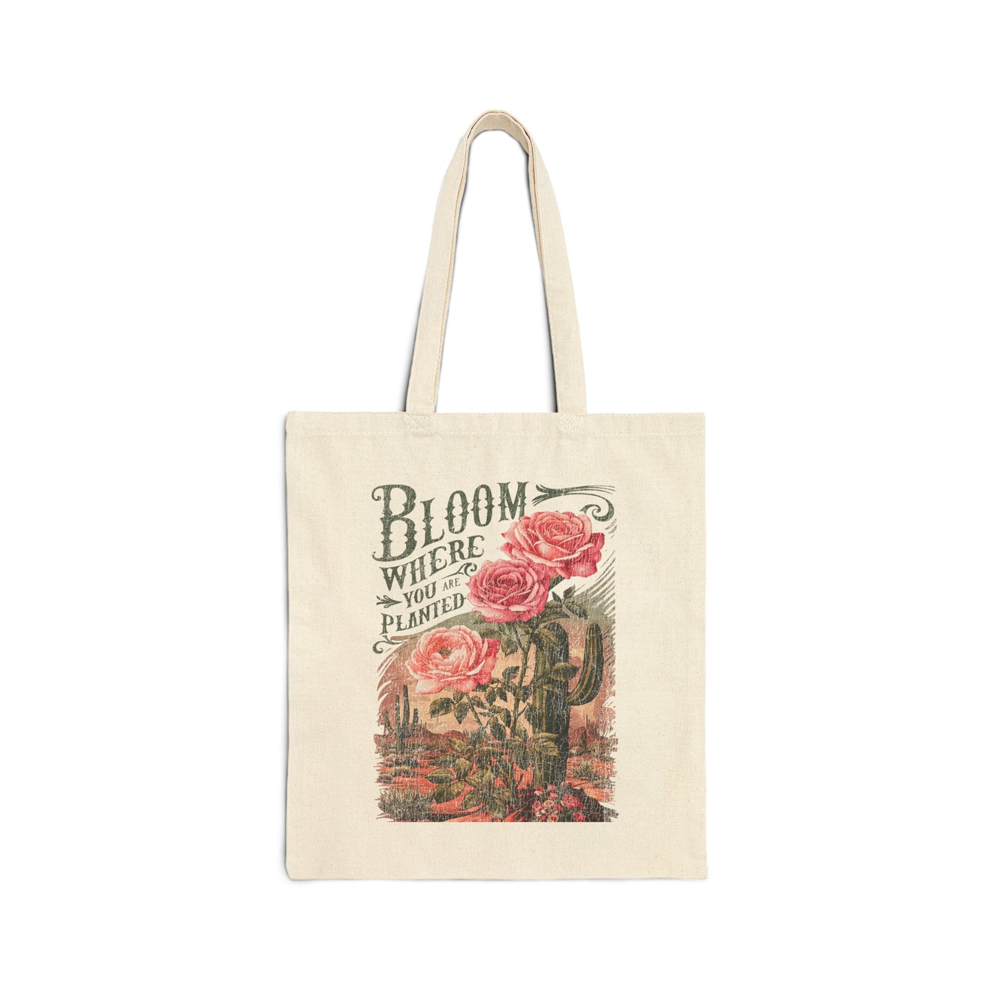 Desert RoseCotton Canvas Tote Bag