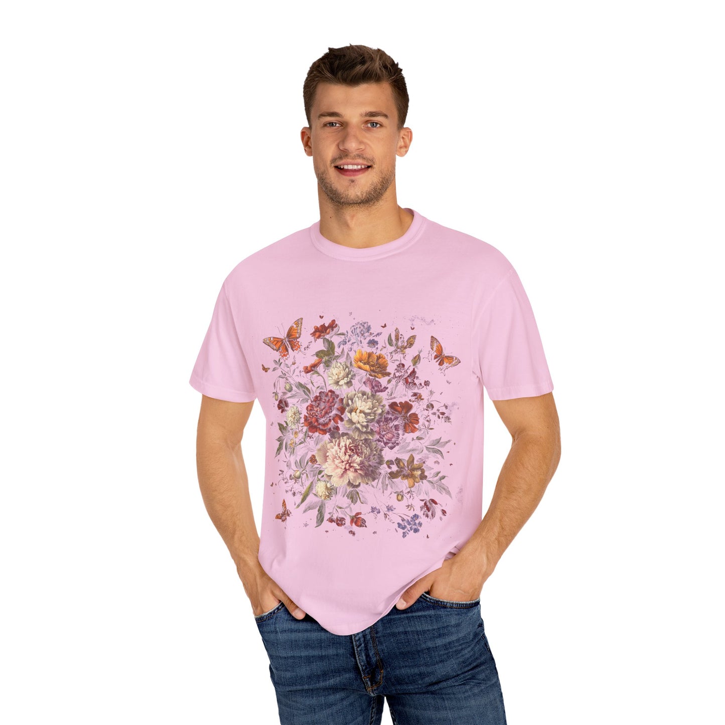 Butterfly and flower tee
