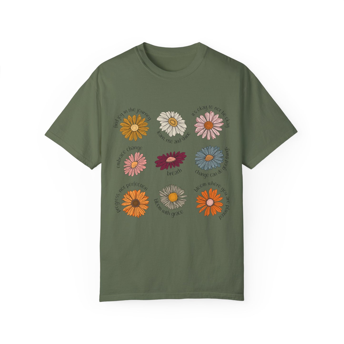 Unisex Garment-Dyed T-shirt DCG Flower