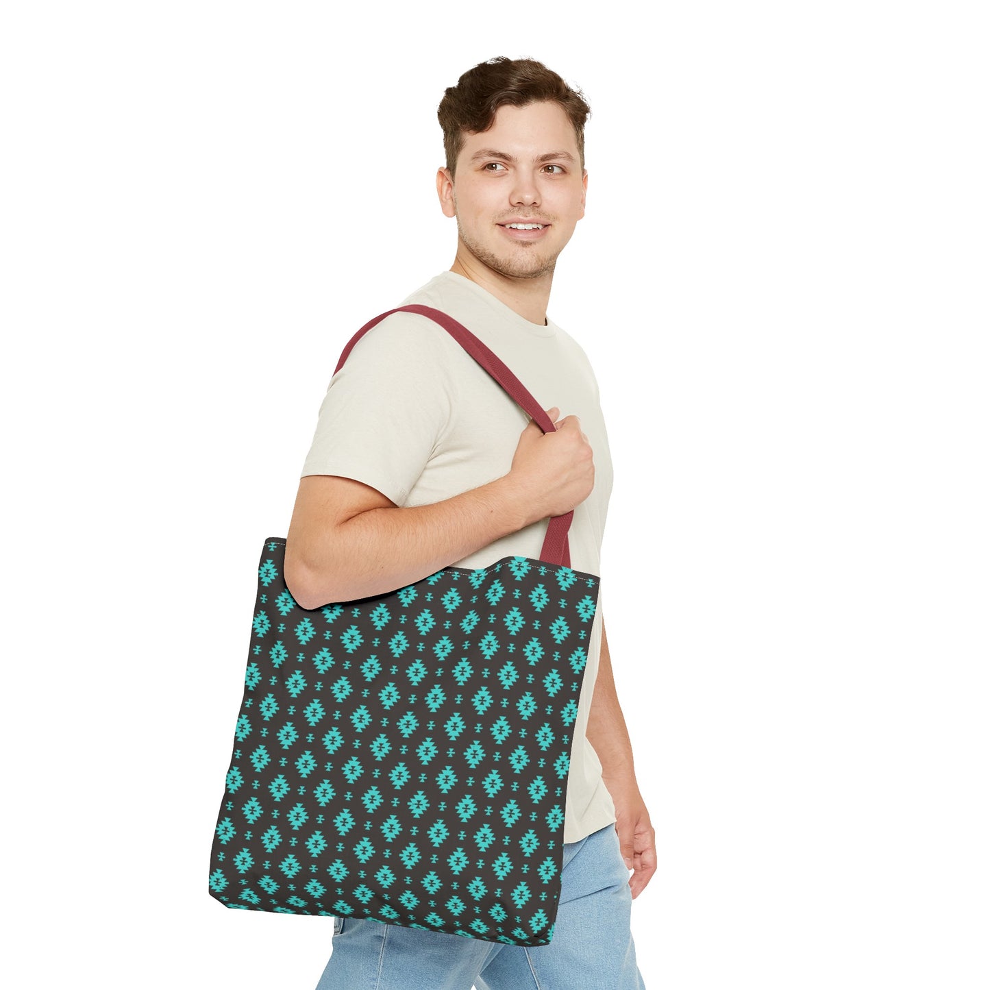 Turquoise Design Tote Bag