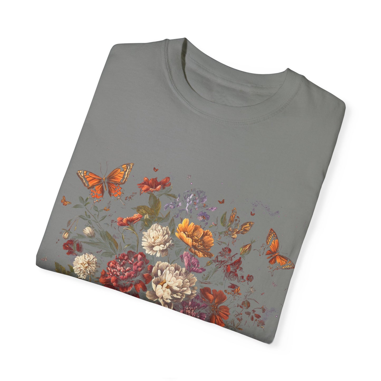 Butterfly and flower tee