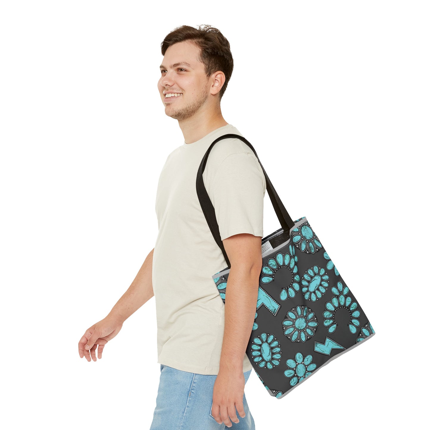 Turquoise Junkie Tote Bag